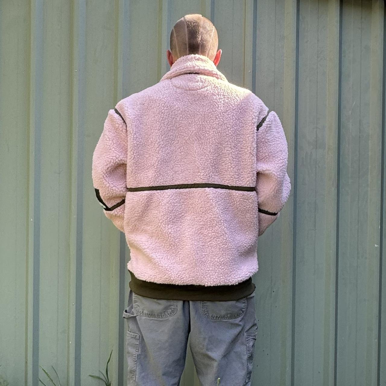 PALACE Sherpa flight jacket in Pink/Olive - Aus Size... - Depop