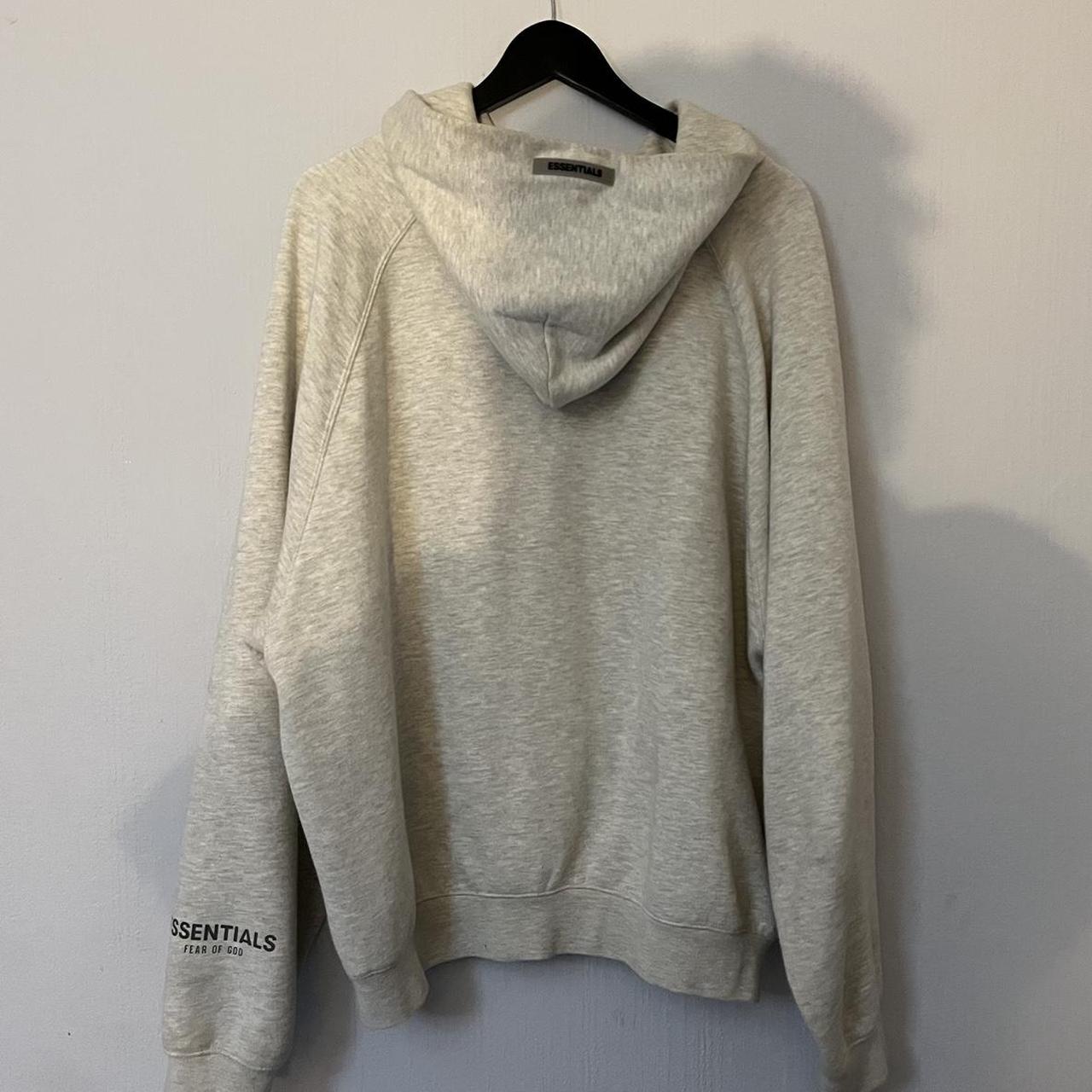 Essentials Pullover Hoodie Cream / Oatmeal Size... Depop
