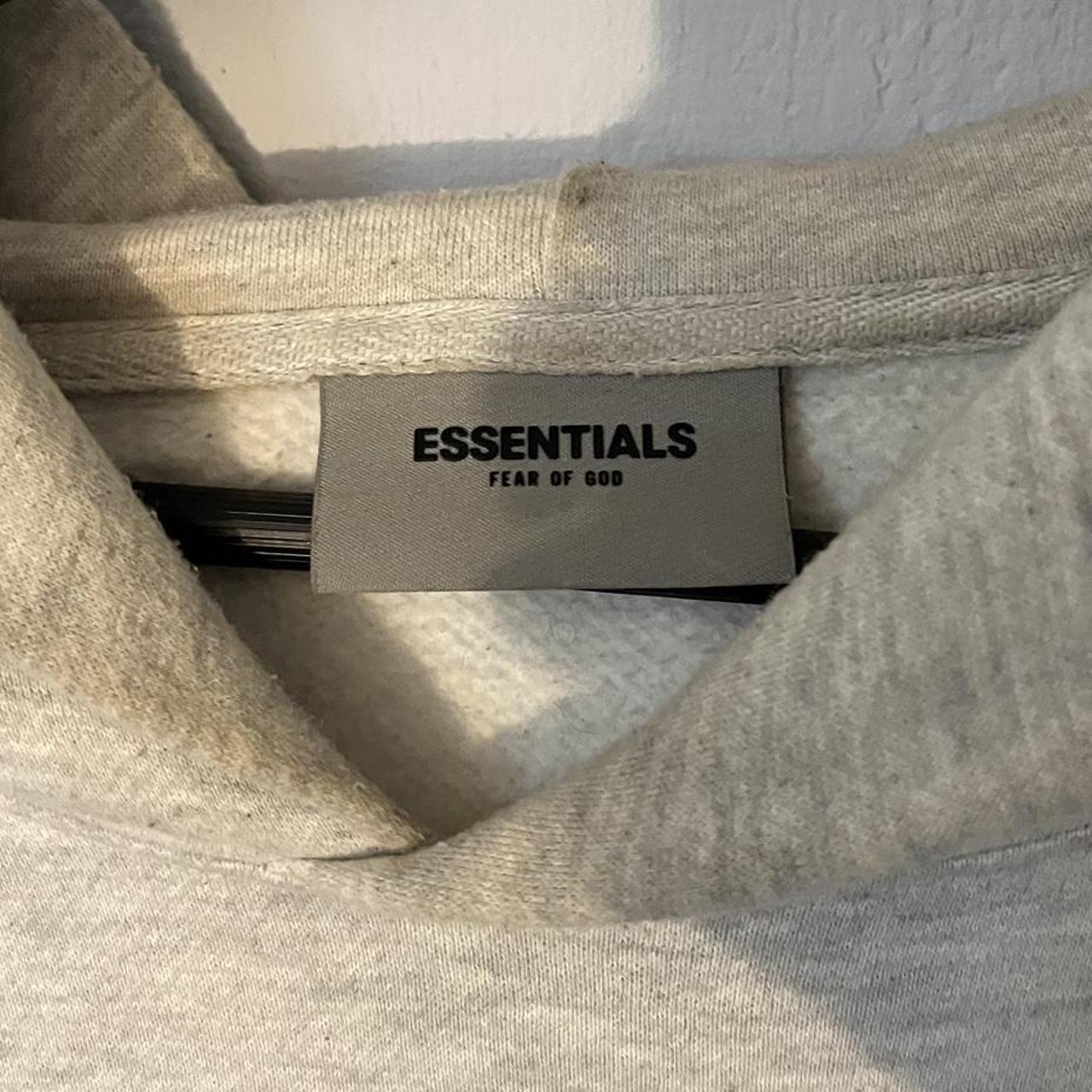 Essentials Pullover Hoodie Cream / Oatmeal Size... - Depop