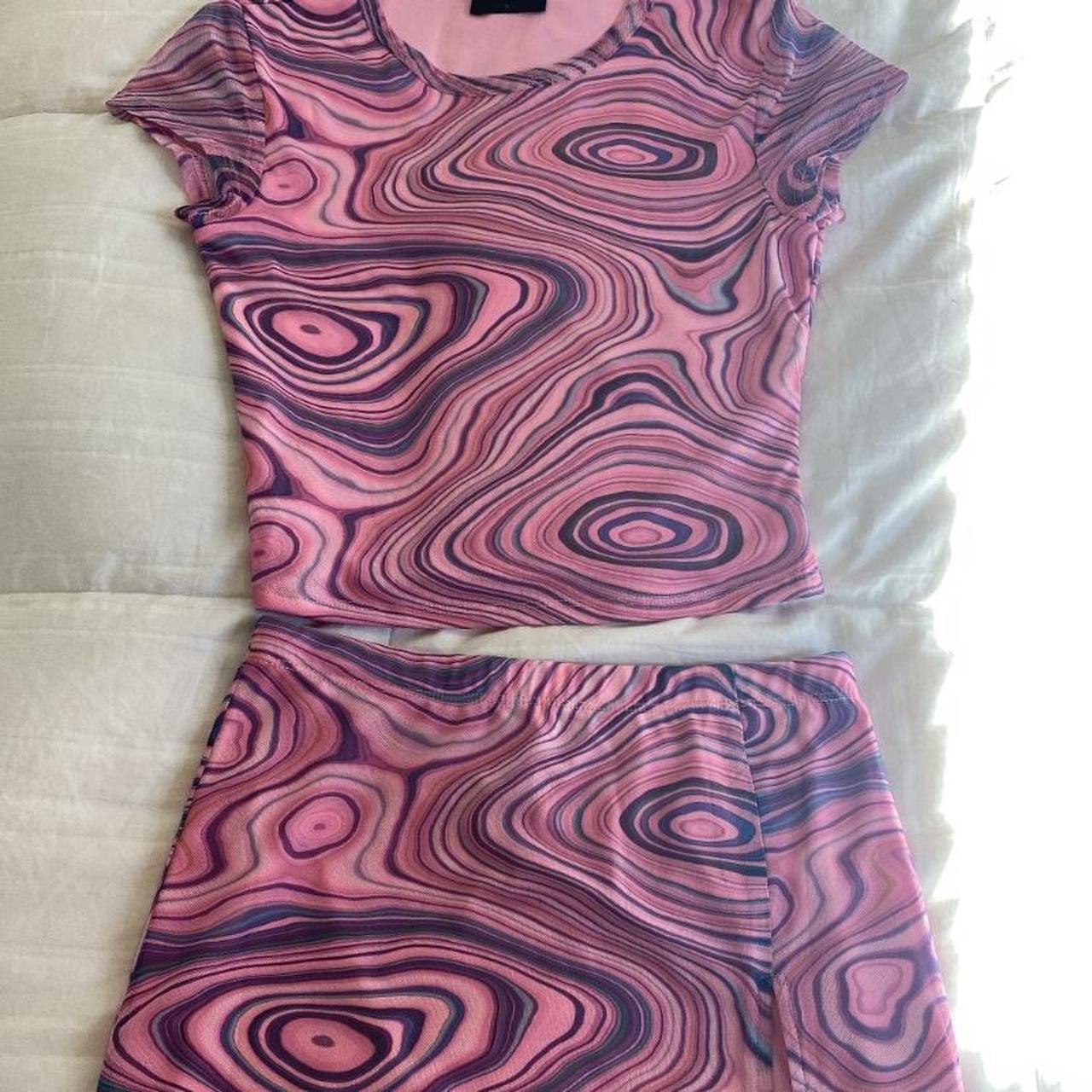 white fox pink going out set 🤩 super flattering and... Depop