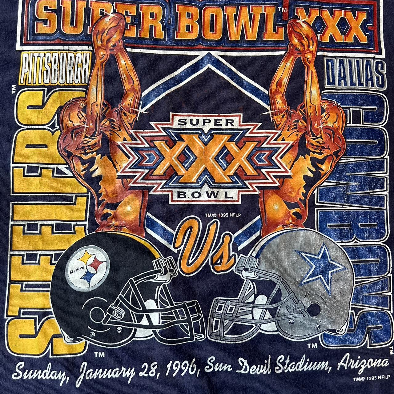 2 Pittsburgh Steelers Super Bowl T-shirts From 1996 