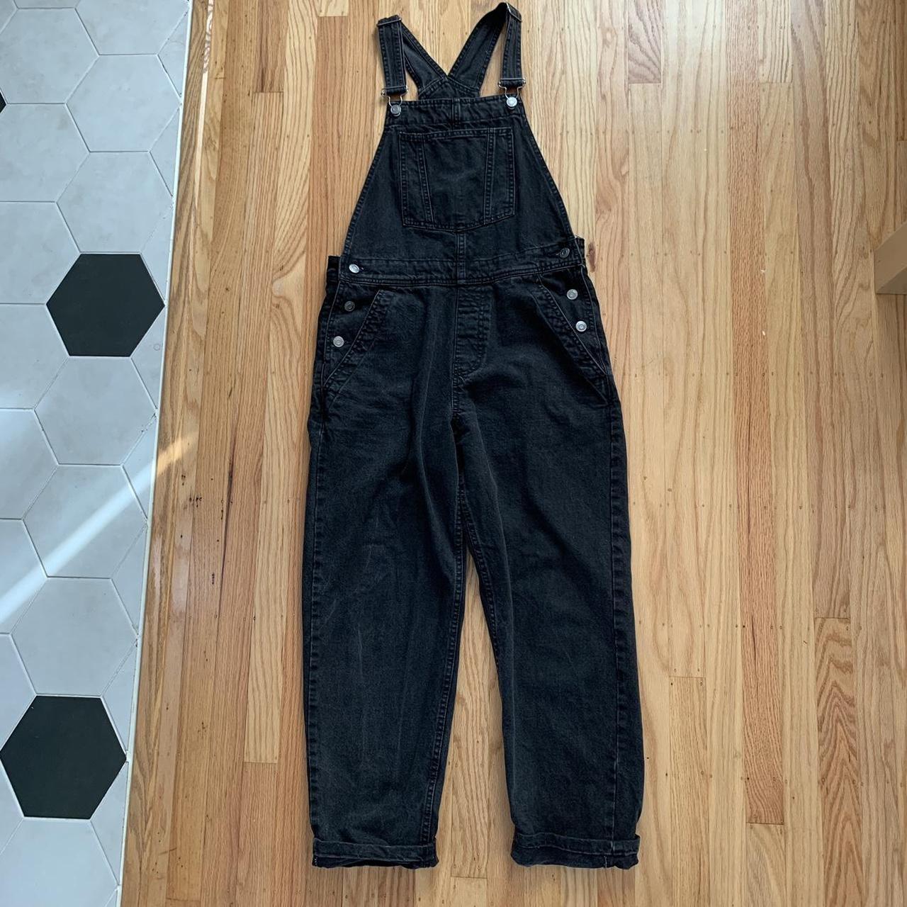 ️Black denim ASOS overalls size 8 short/medium.... Depop