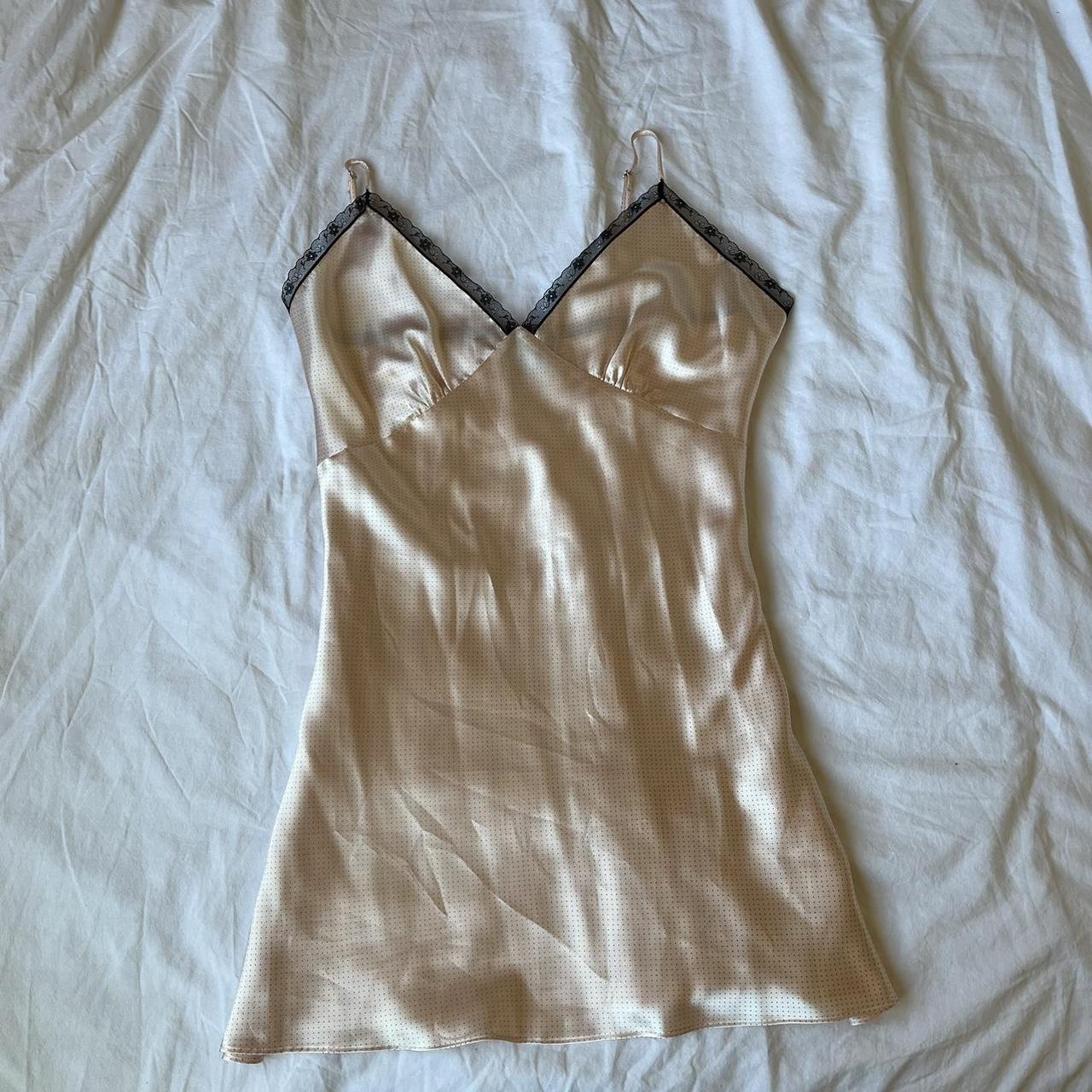 gorgeous coquette silk slip baby pink with tiny... - Depop