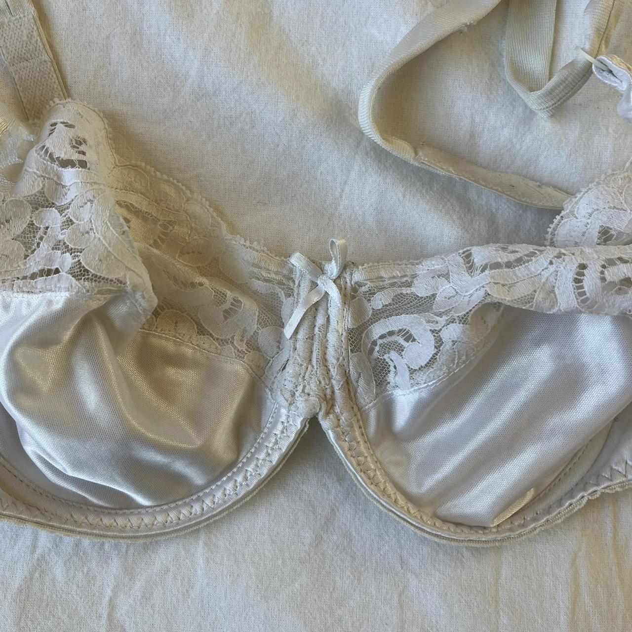 vtg y2k lingerie lacy satin bra adorable bow #y2k... - Depop