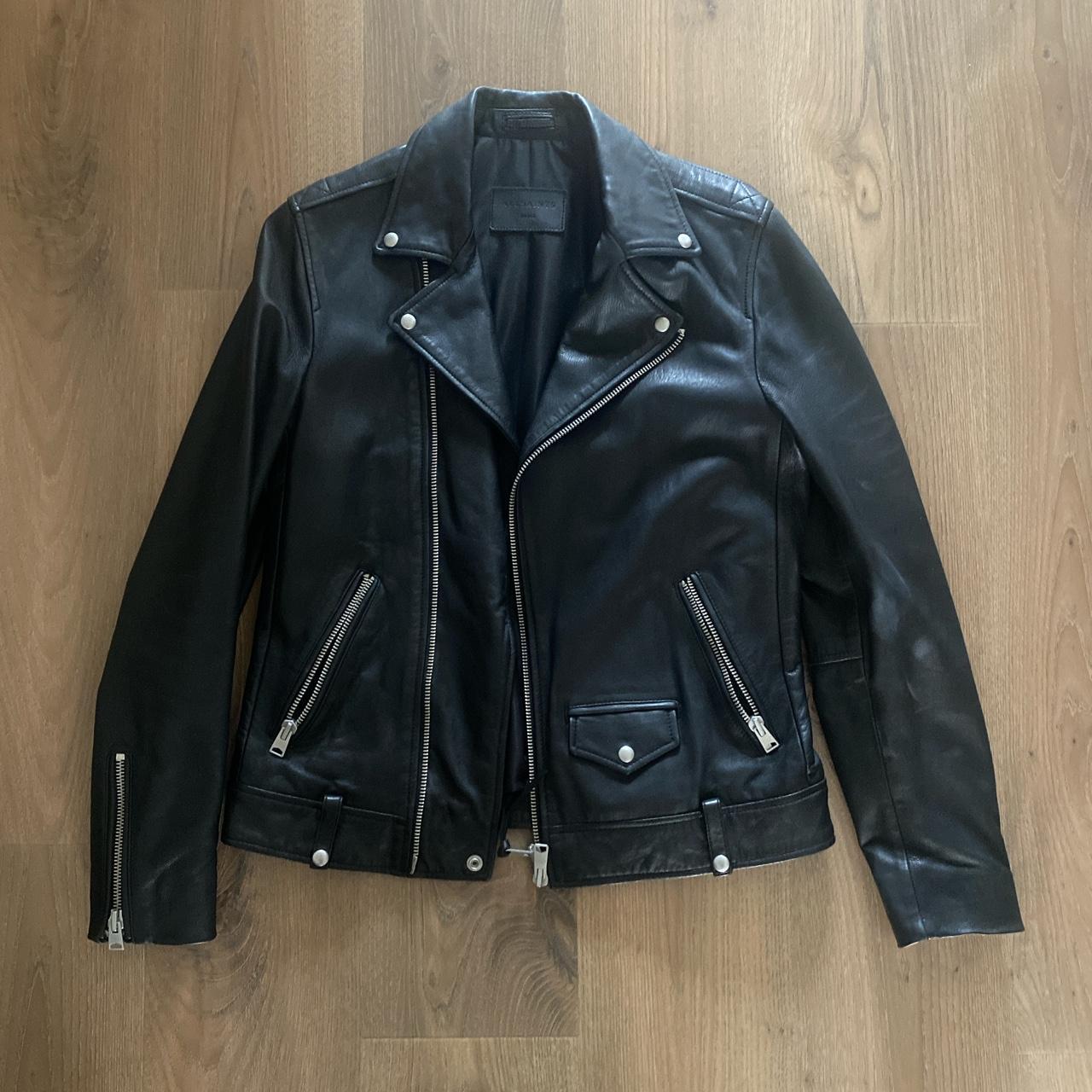 Allsaints leather biker jacket. New without... - Depop