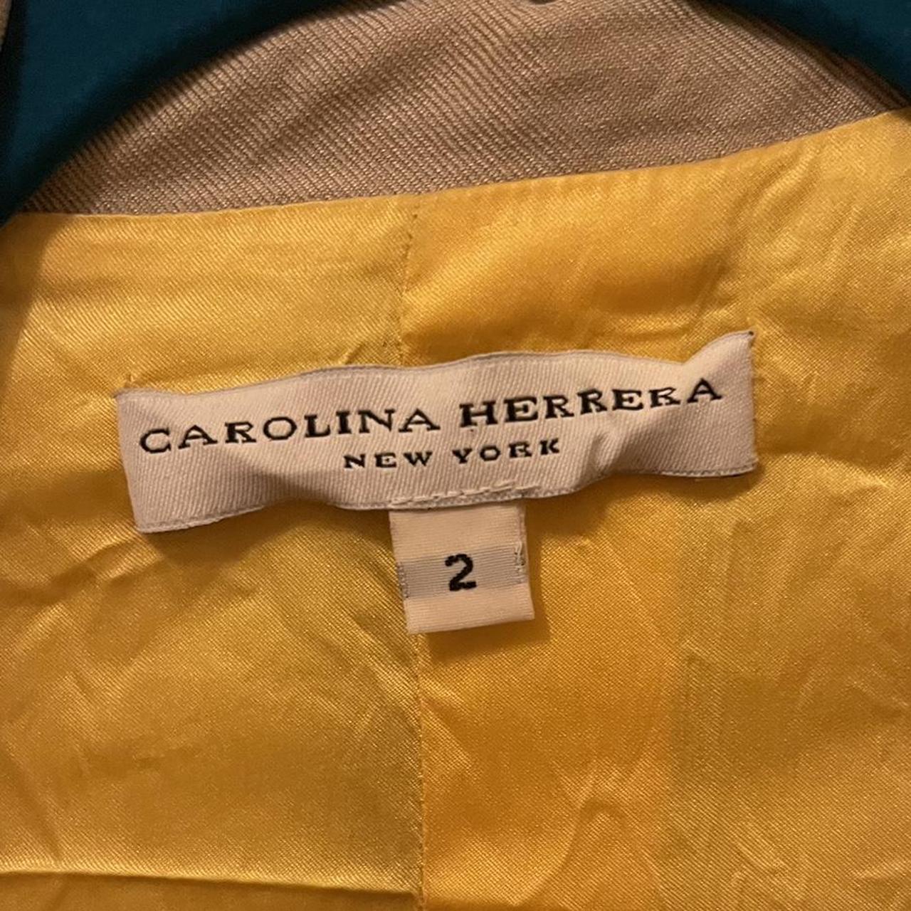 Carolina Herrera Women's Tan and Cream Top (2)