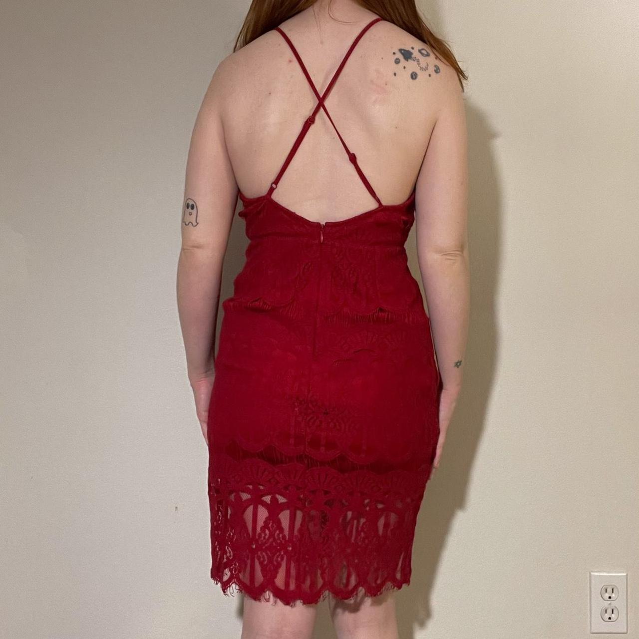 Forever 21 red lace dress hotsell