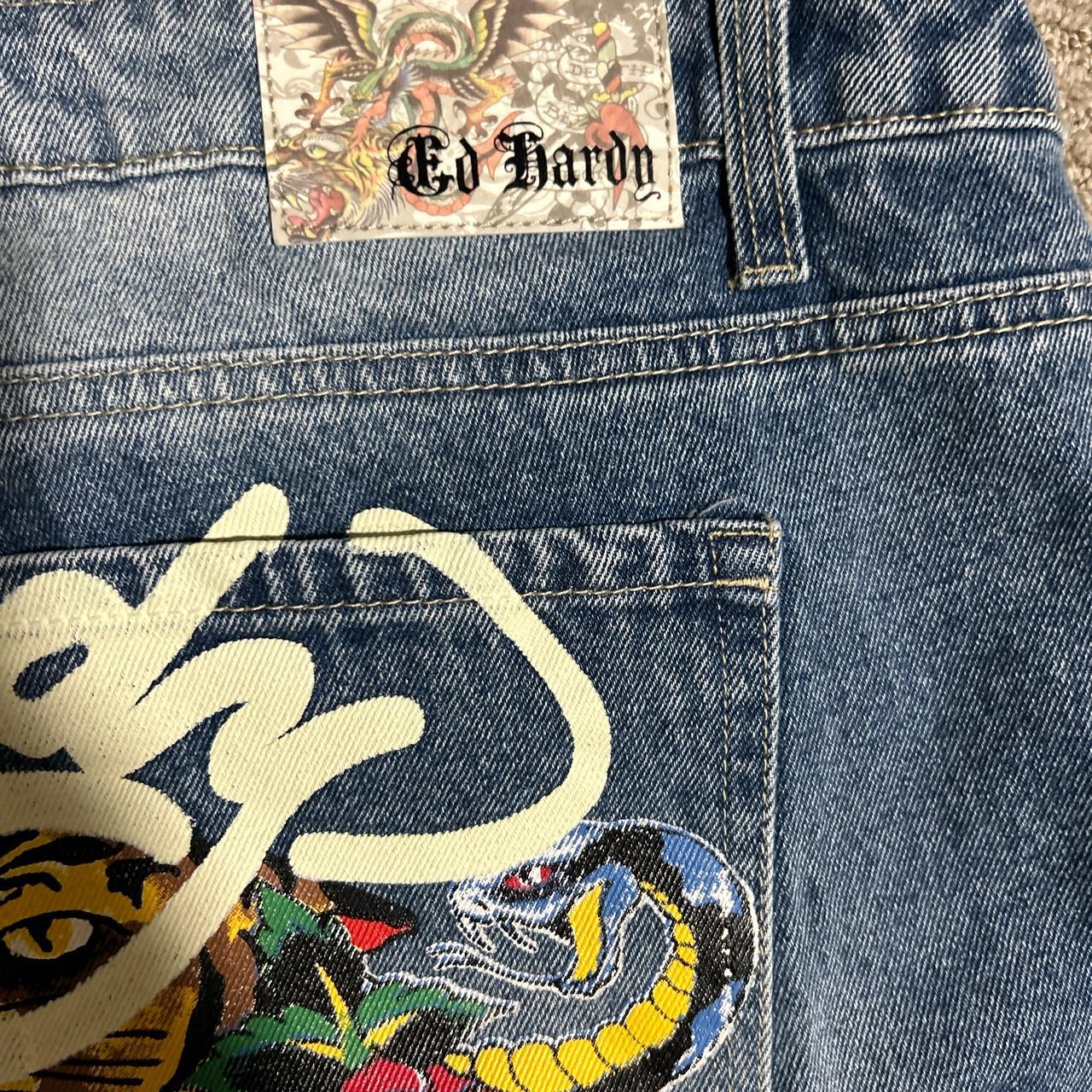 Ed hardy baggy jeans. Size 34👺💥 Never worn once... - Depop