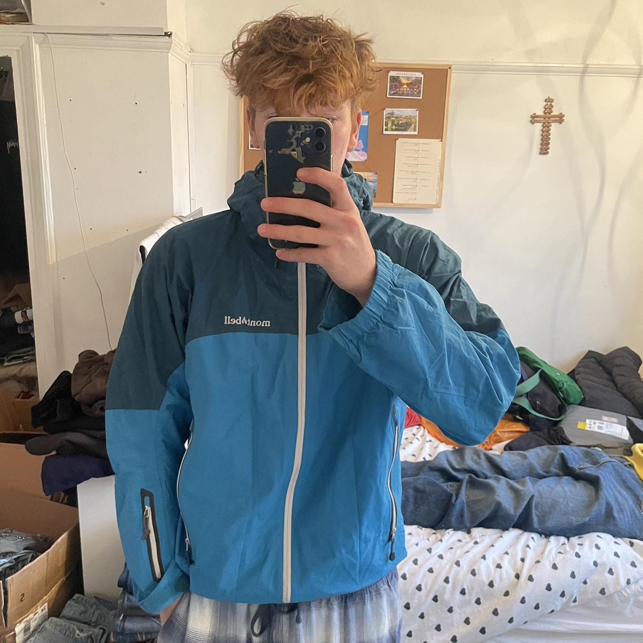 Montbell Blue Two Tone Shell waterproof Jacket... - Depop