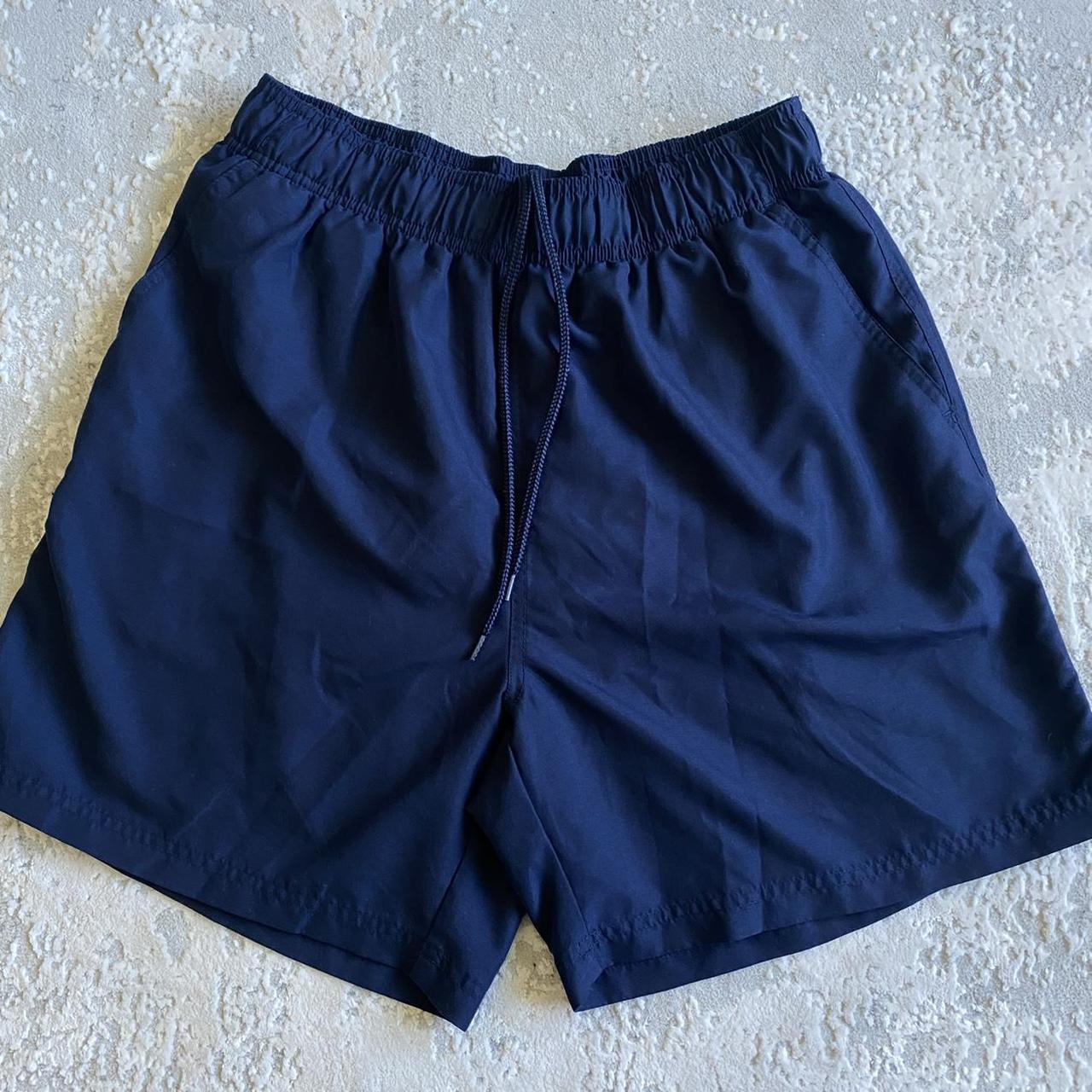 Faded Glory Men's Blue and Navy Shorts | Depop