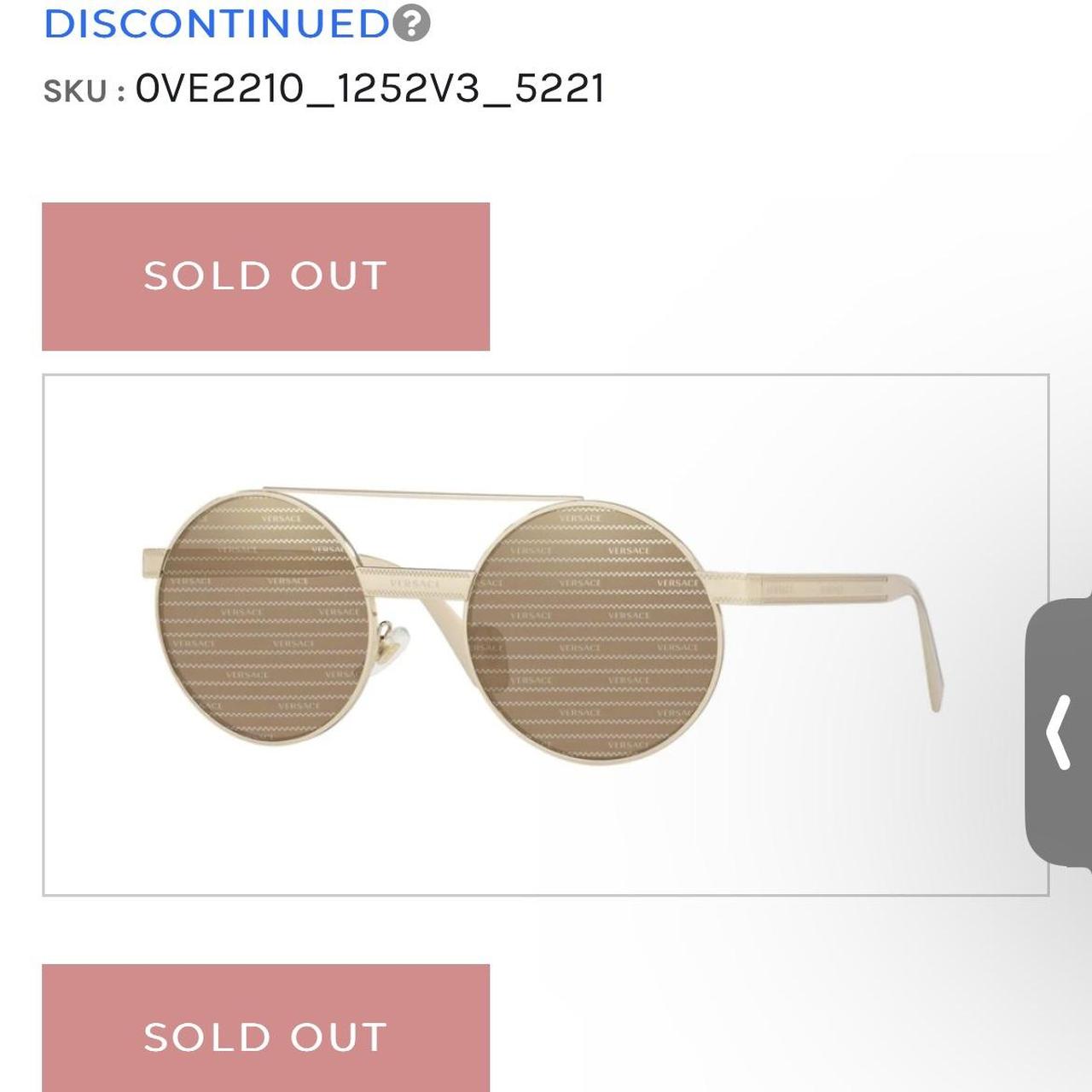 Gold logomania visor sunglasses on sale