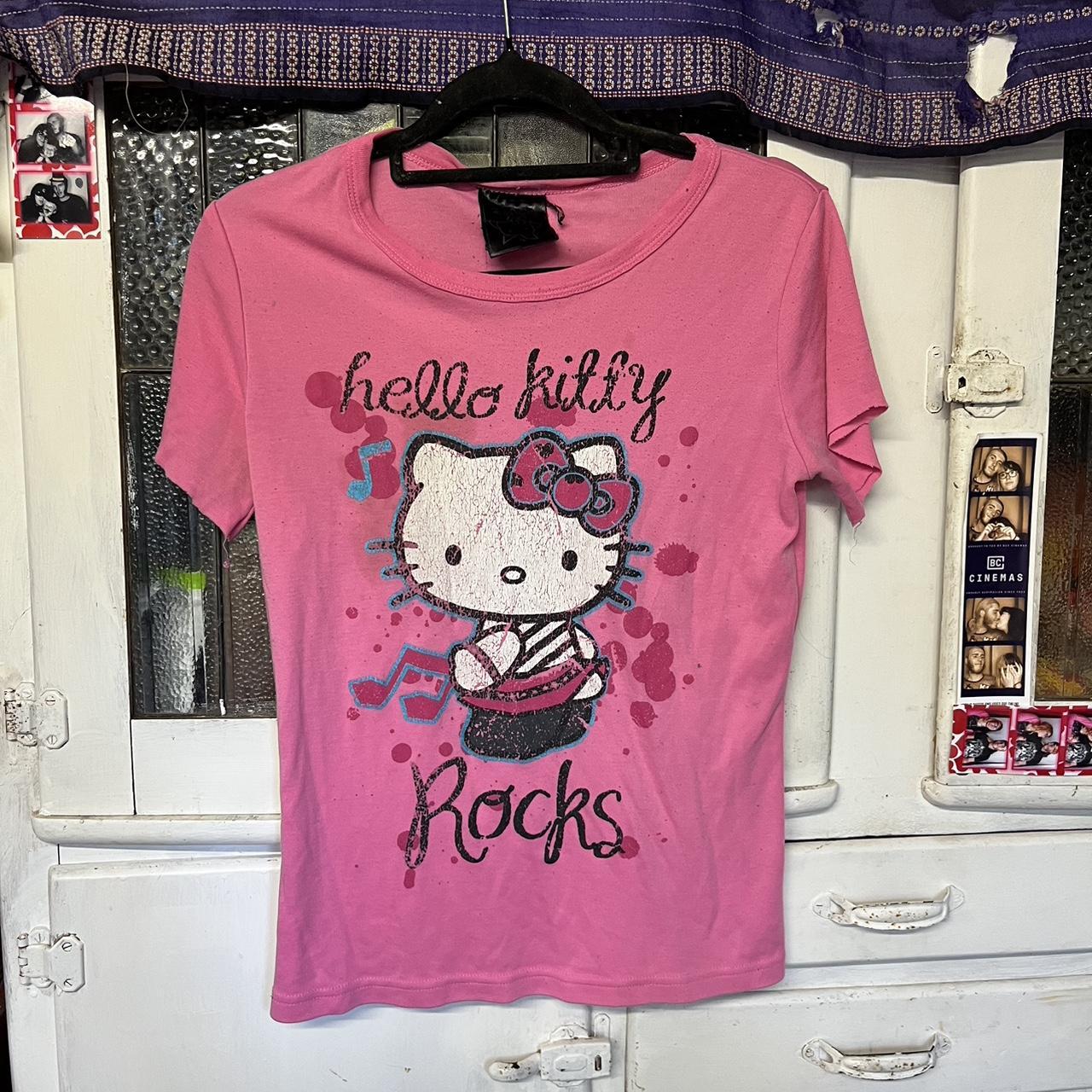 Hello kitty punk rock shirt Details: -kids size 16... - Depop