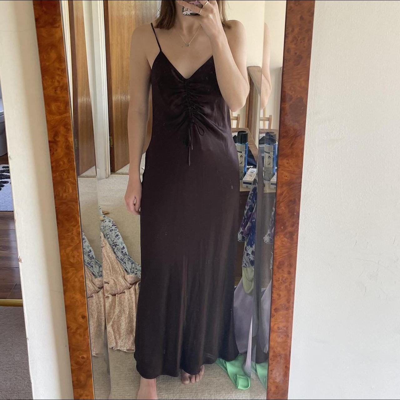 Zara brown slip maxi dress Size XS Worn once for... Depop
