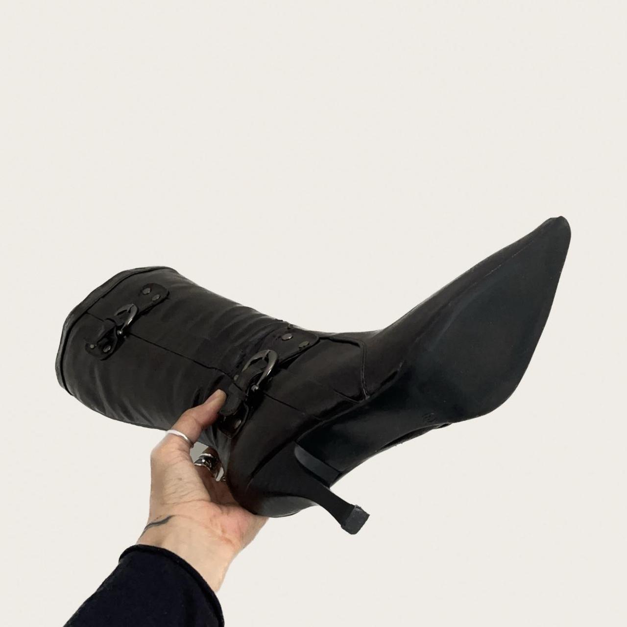  Chocolate brown kitten heels Synthetic leather... Depop