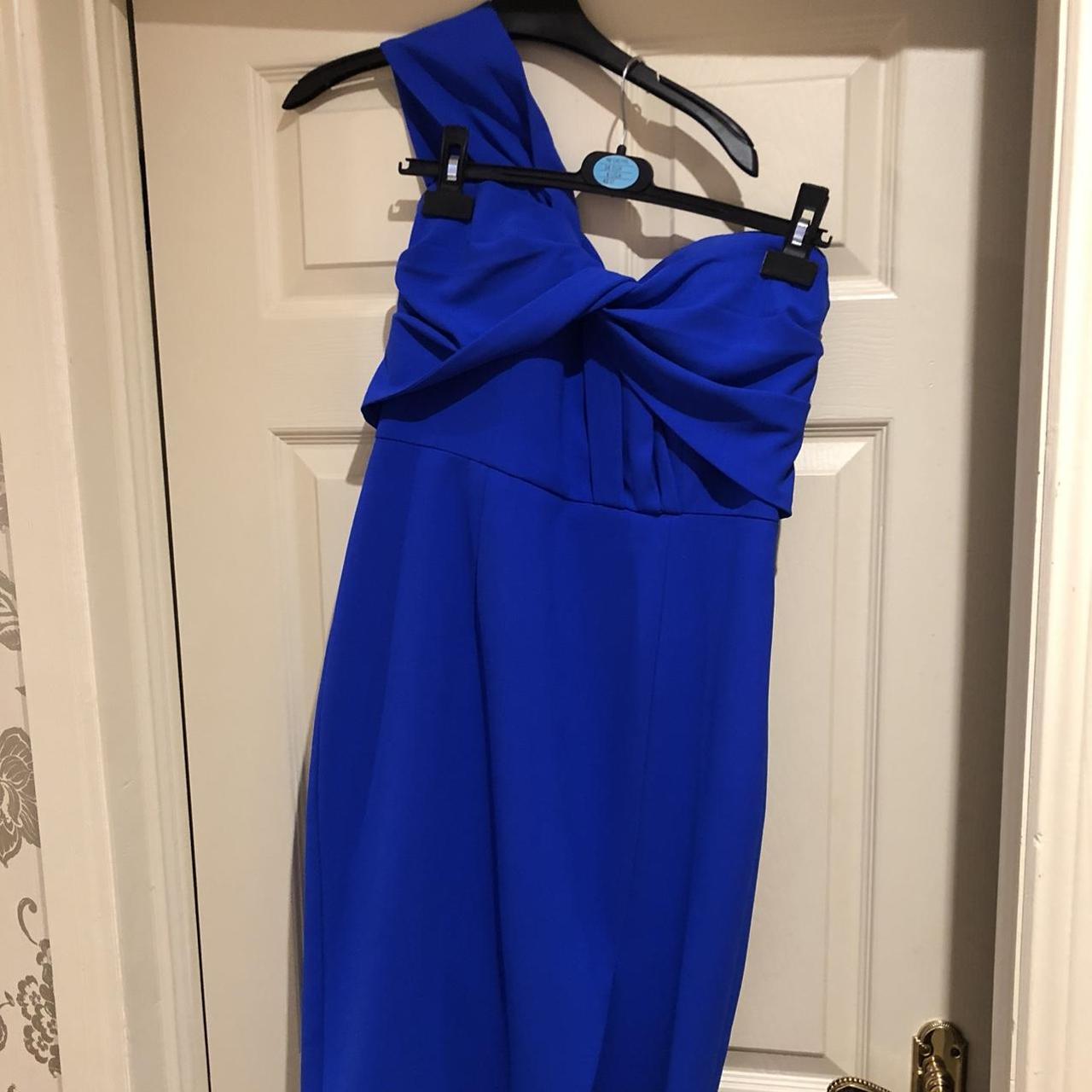 Sheike Cobalt Blue Dress Slit to one side at the... - Depop