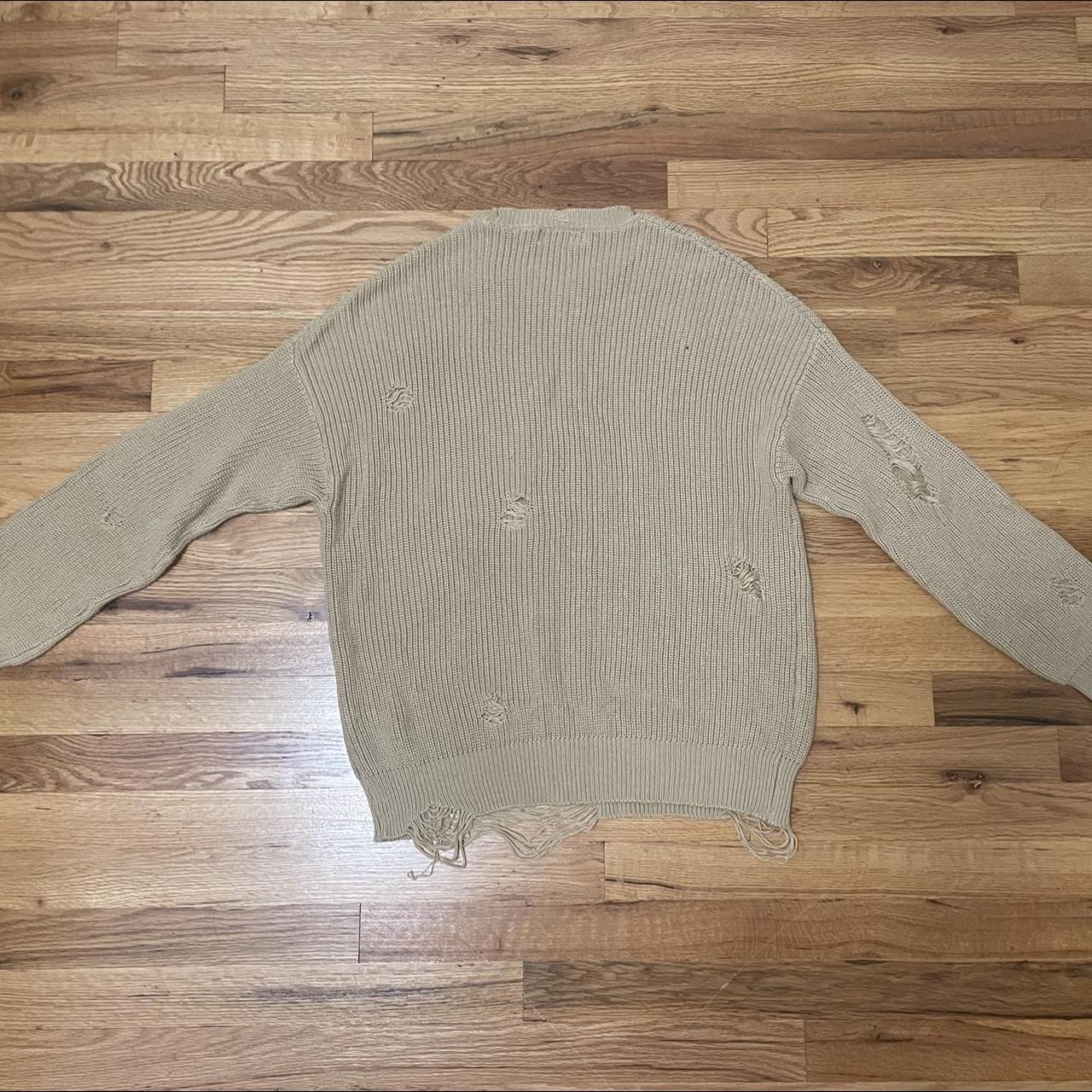 Bershka Oversized distressed sweater - Size XS but... - Depop