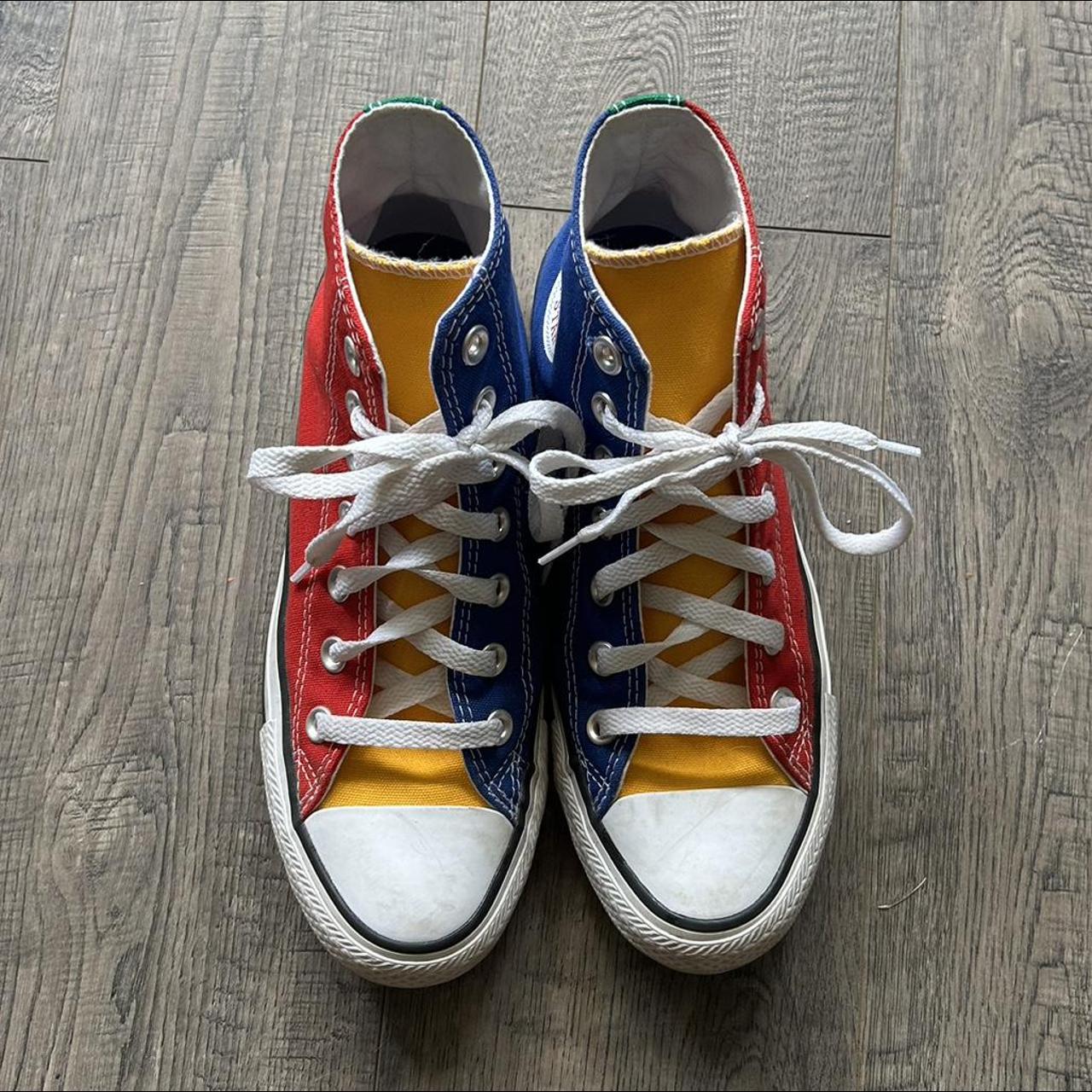 Blue red yellow green converse online