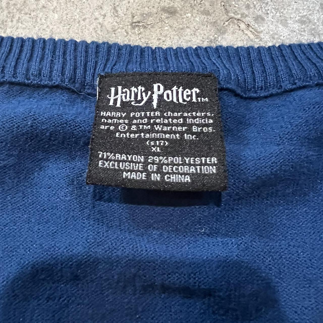 Harry Potter Men's Blue and White Jumper | Depop