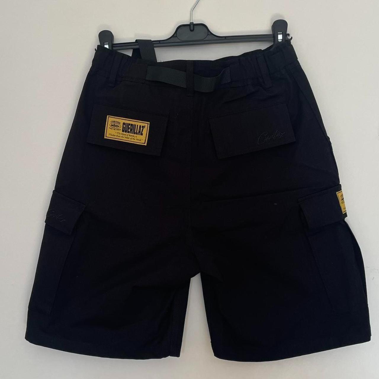 Corteiz Combat Cargo Shorts Triple Black, Small, New... Depop