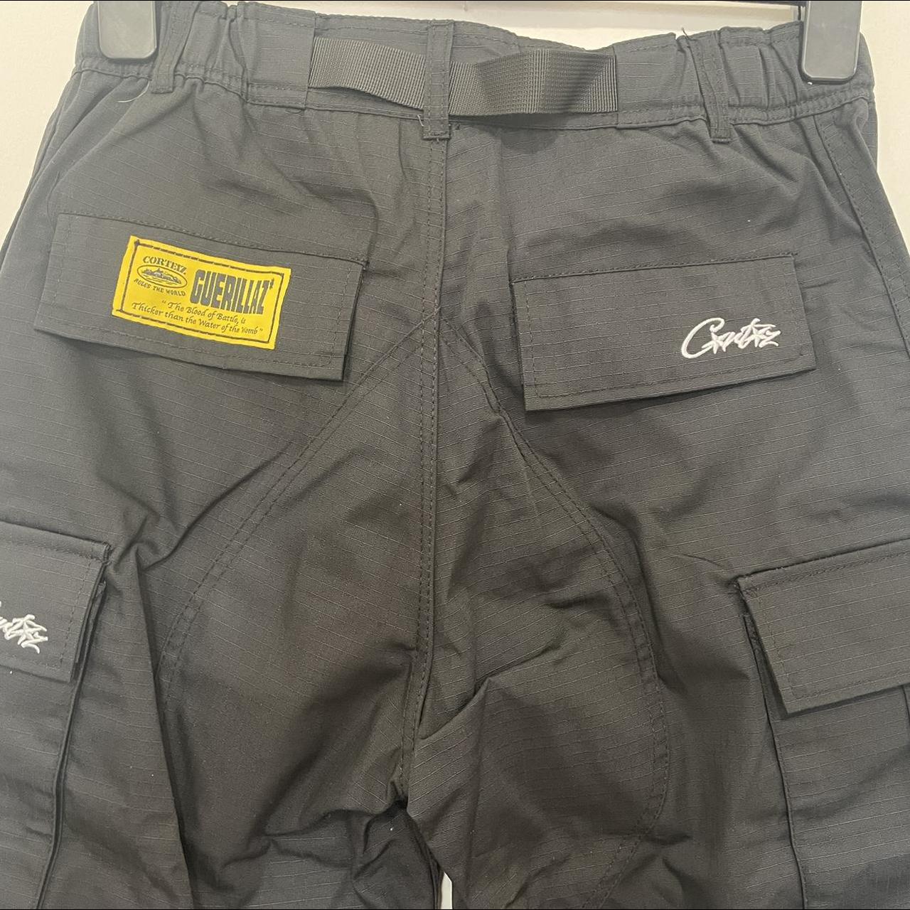 Corteiz Guerillaz* Combat Cargo Trousers, Black,... - Depop