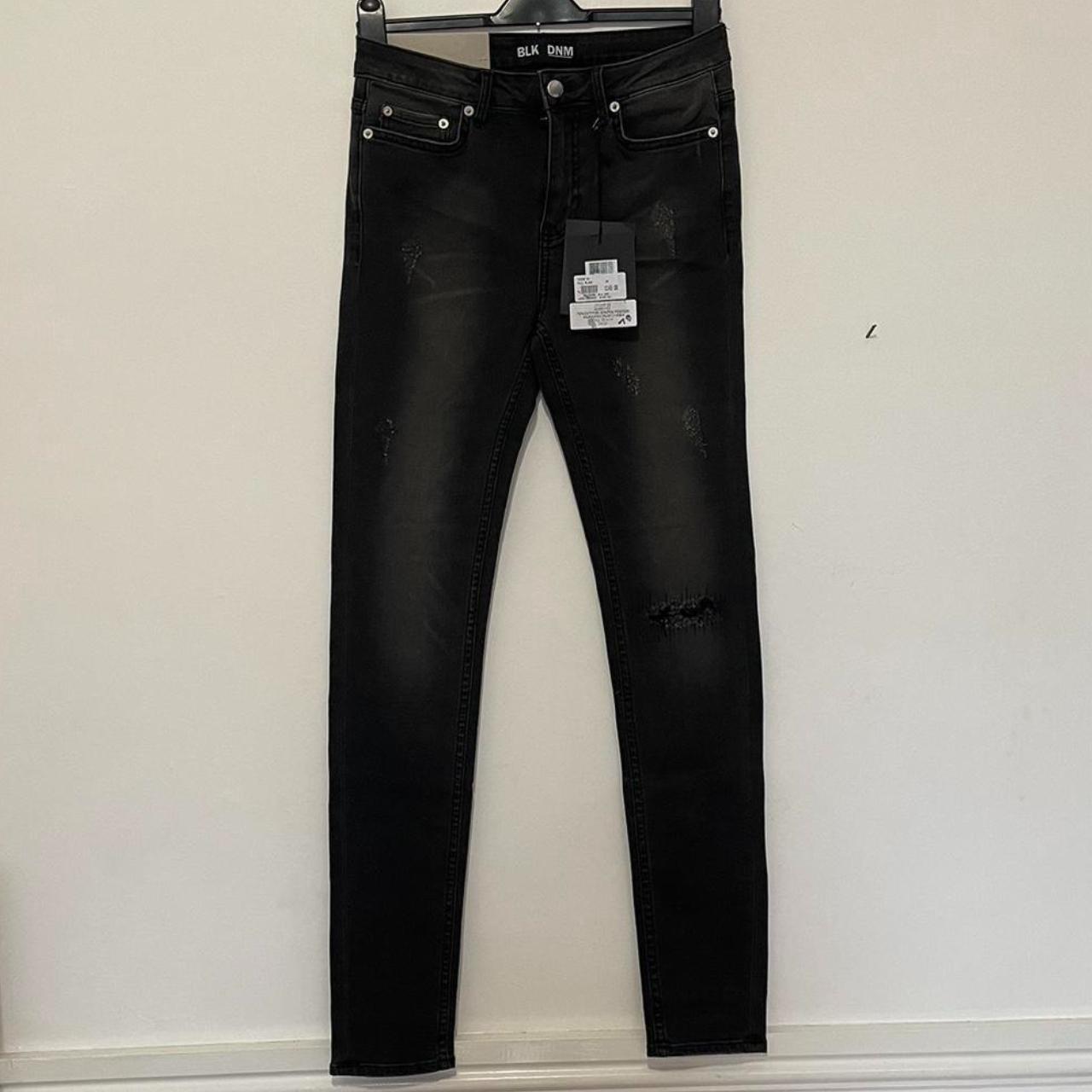 Mill Black BLK DNM Distressed Skinny Jeans 