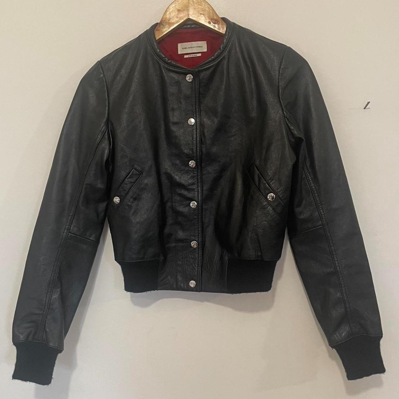 Isabel Murant Etoile Leather Jacket, Black, Vintage,... - Depop