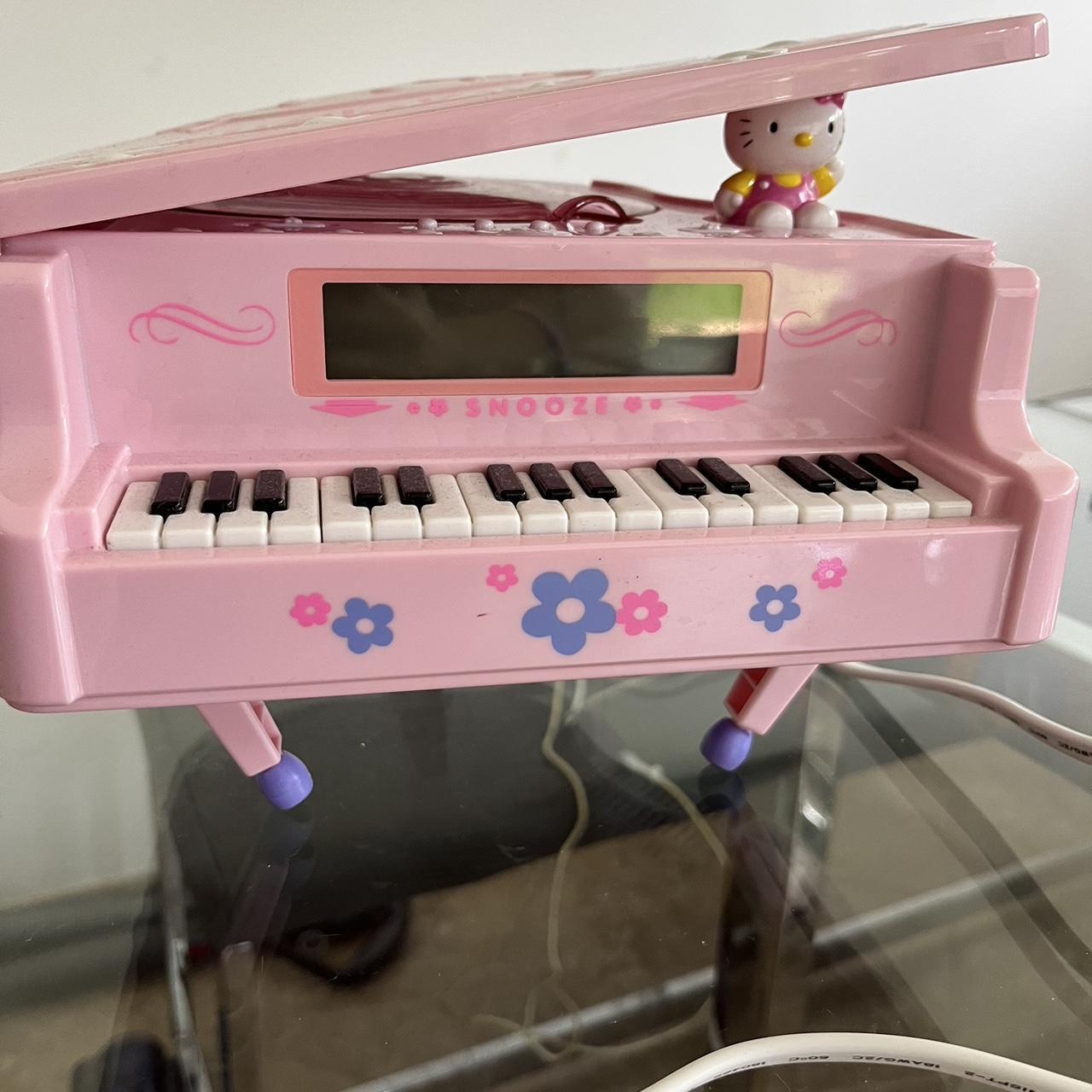 Rare Vintage Hello Kitty Piano CD Player and Clock... - Depop