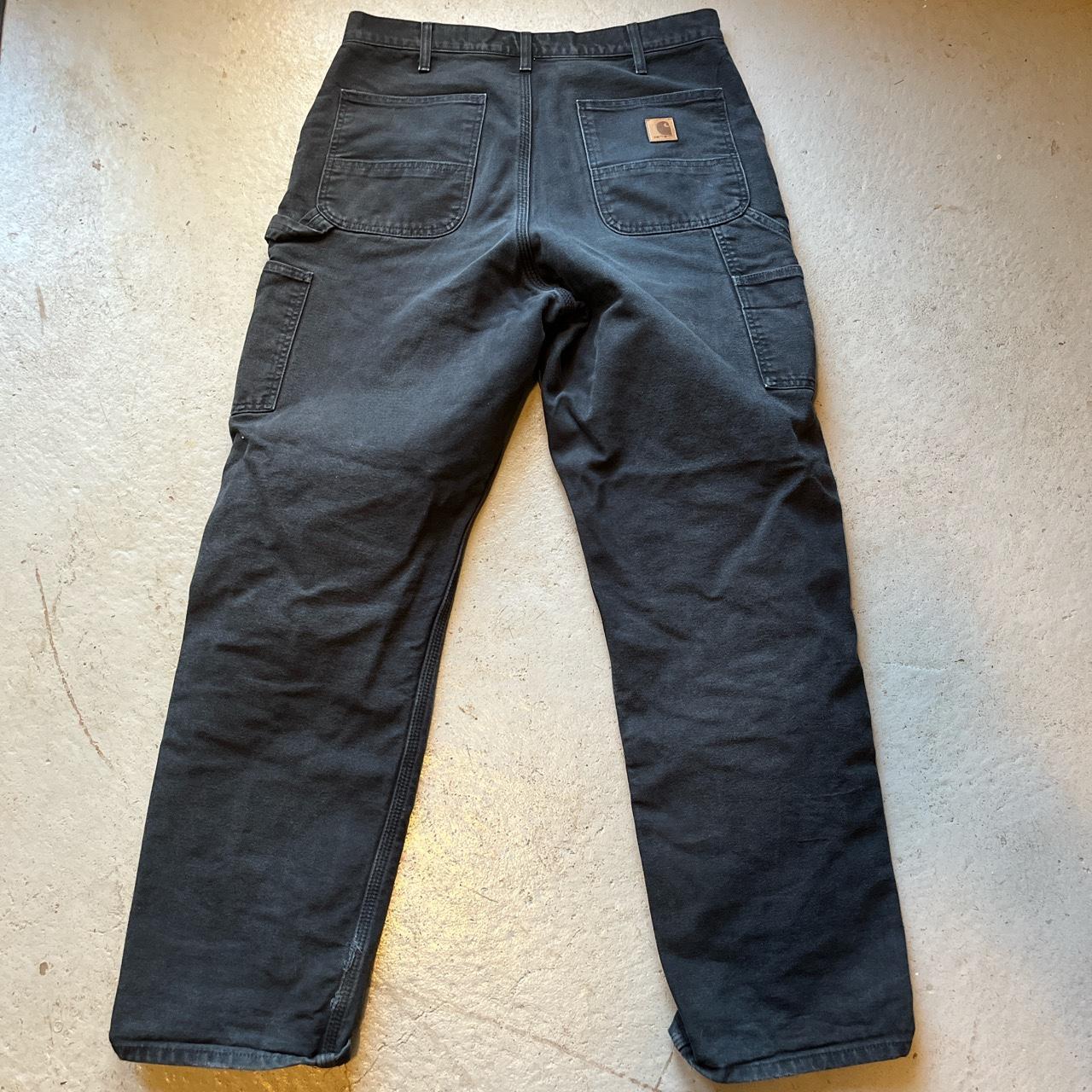 Carhartt pajama lined carpenter jeans pants size 34... - Depop