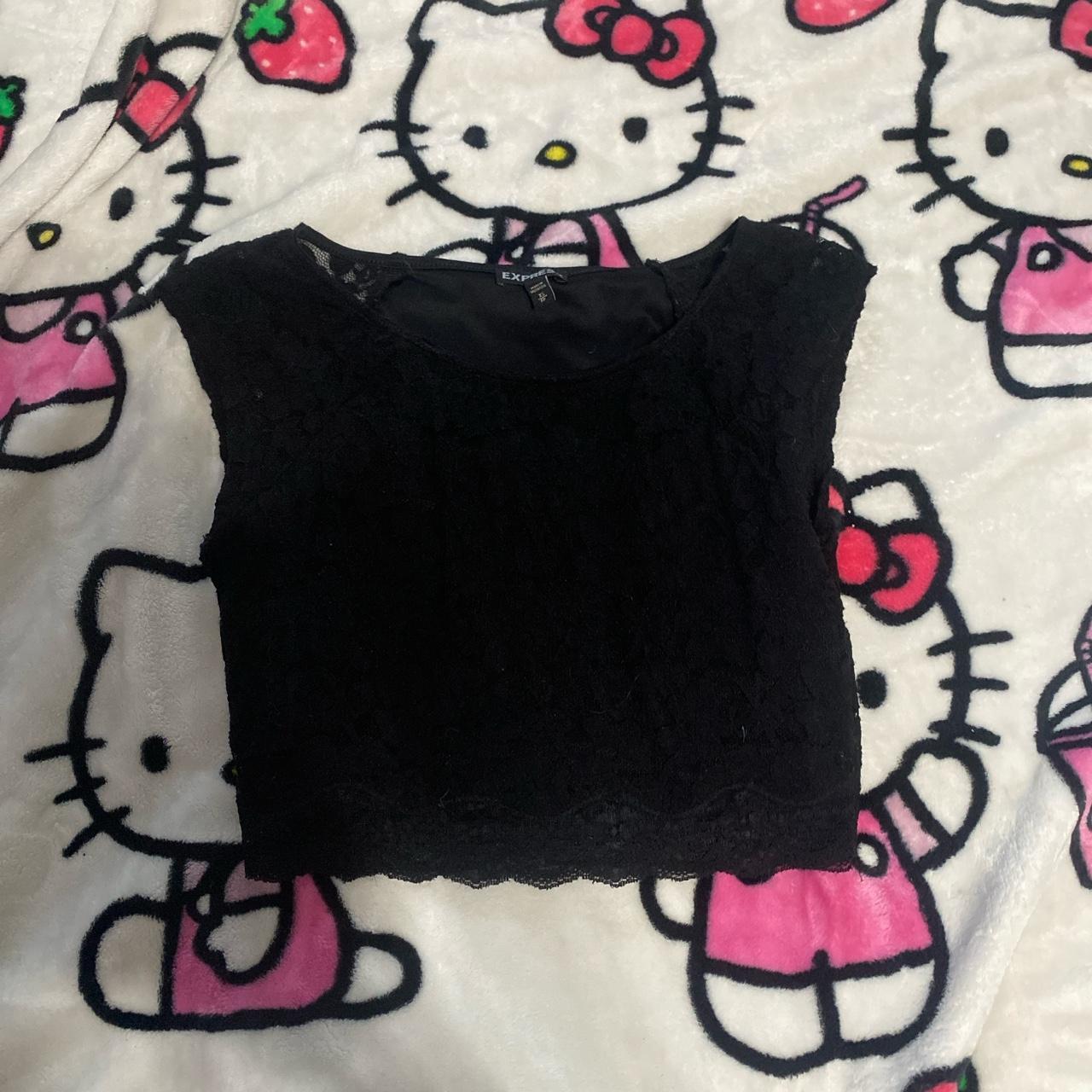 express black lace crop top Depop