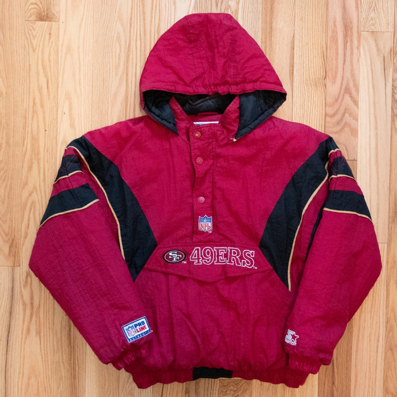 Vintage 1990s Starter NFL 49ers puffer Jacket. - Depop