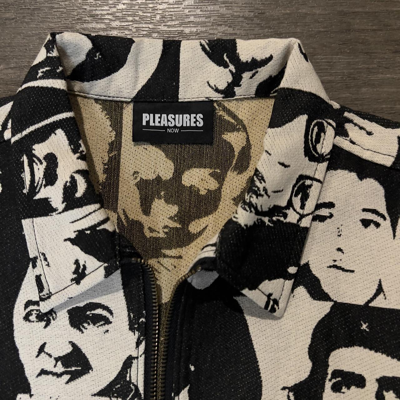Pleasures Men's Black and White Jacket (2)