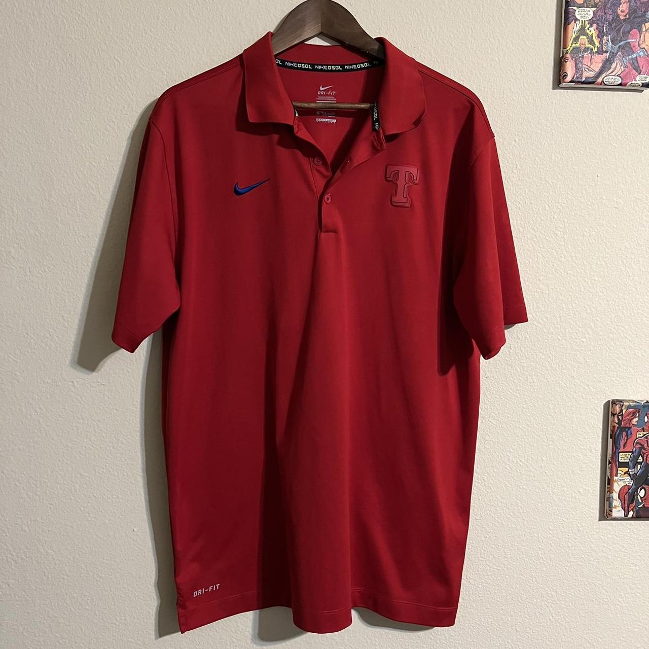 Nike Texas Rangers polo Size L #nike #baseball - Depop