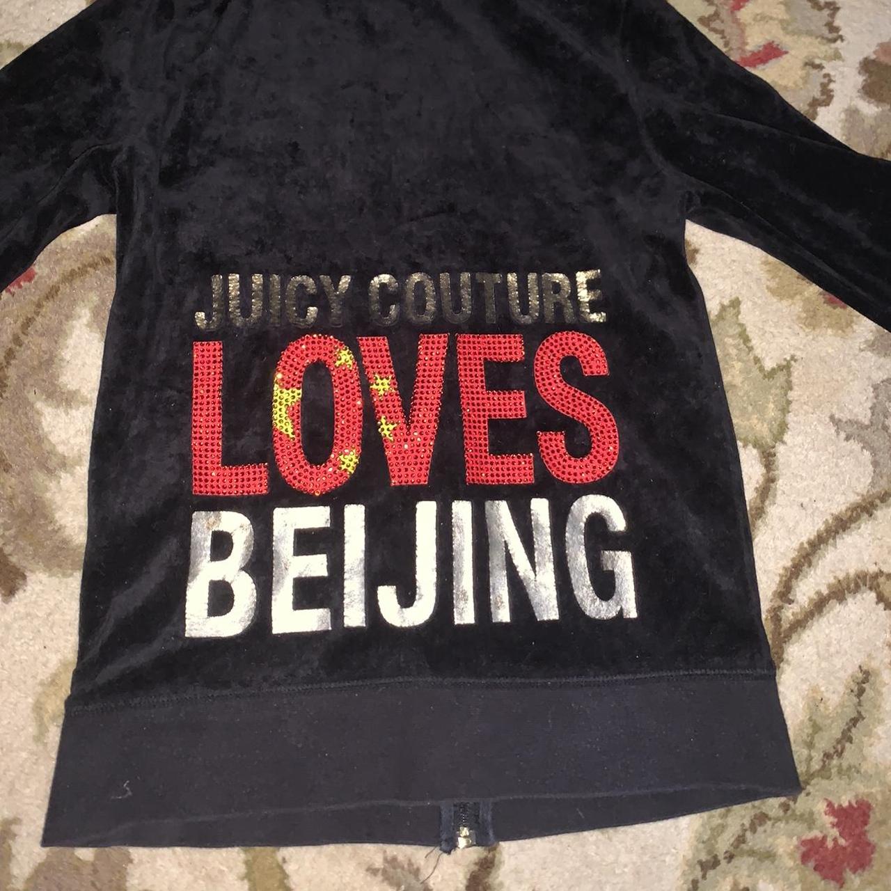 Insane juicy couture loves Beijing velour zip up. | Depop