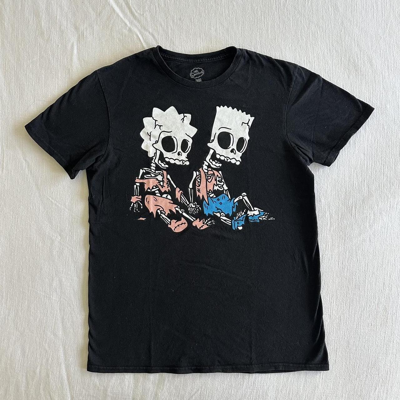 The Simpson Bart and Lisa Skeleton Graphic Shirt In... - Depop