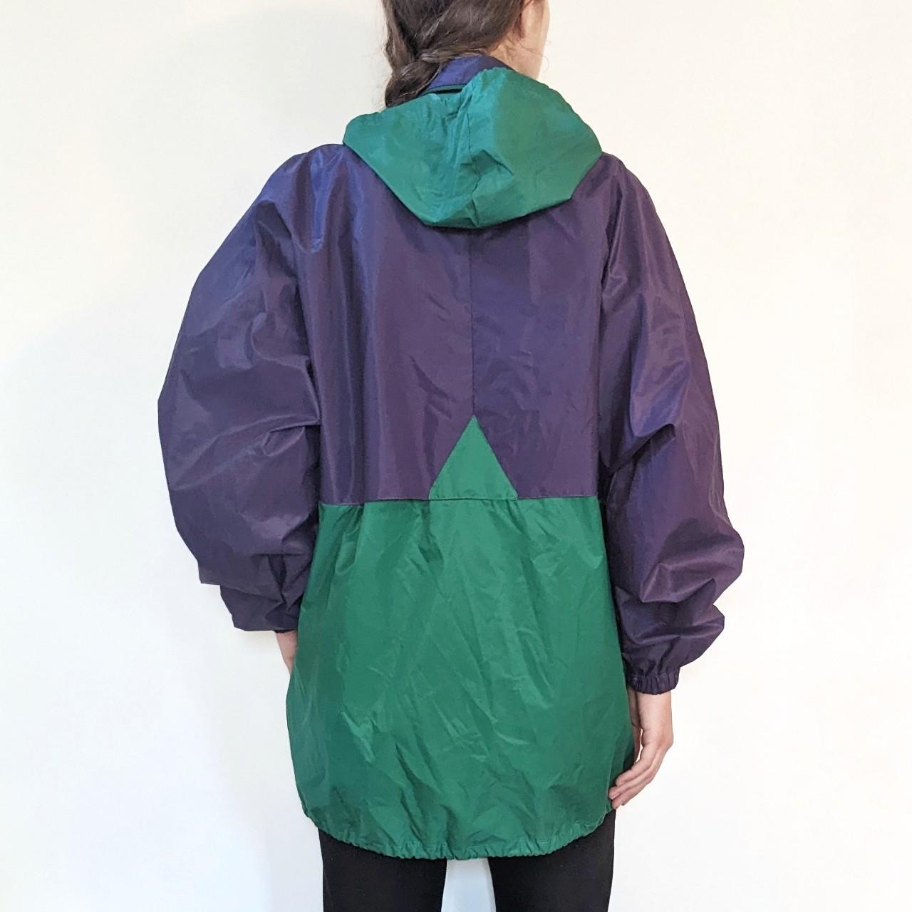 K-Way Women's Purple and Green Jacket (2)