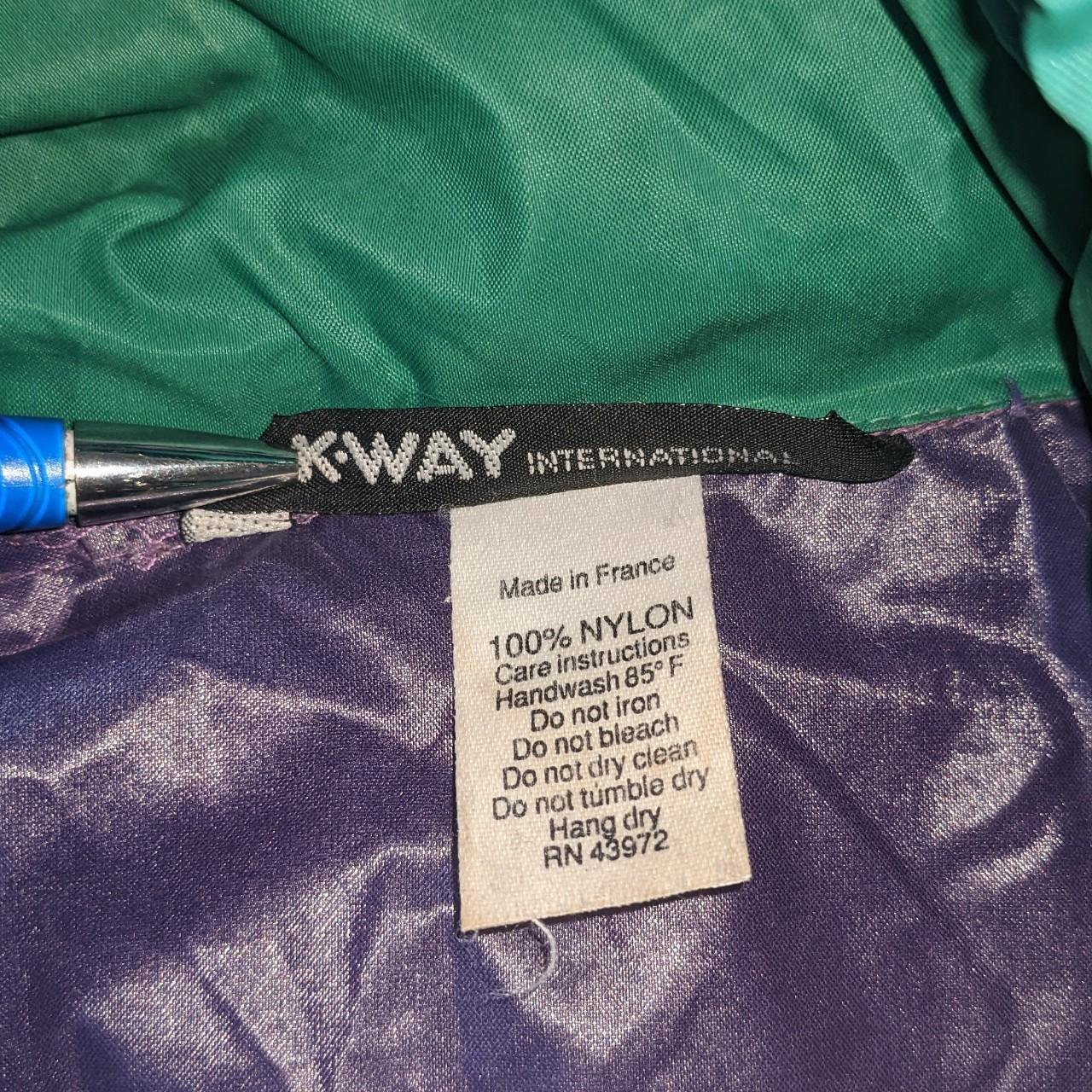 K-Way Women's Purple and Green Jacket (4)