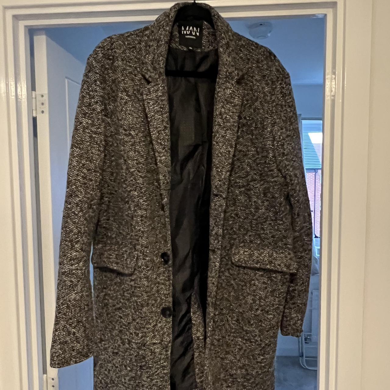 boohooMAN Long Trench Coat Size XL. From a smoke... Depop