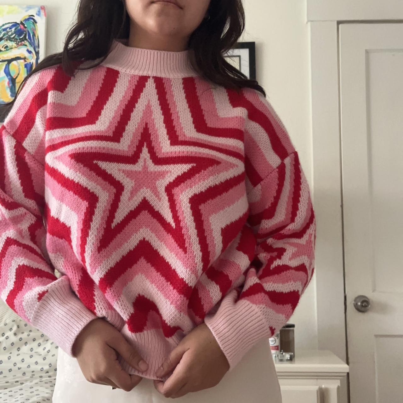 Pink star sweater hotsell