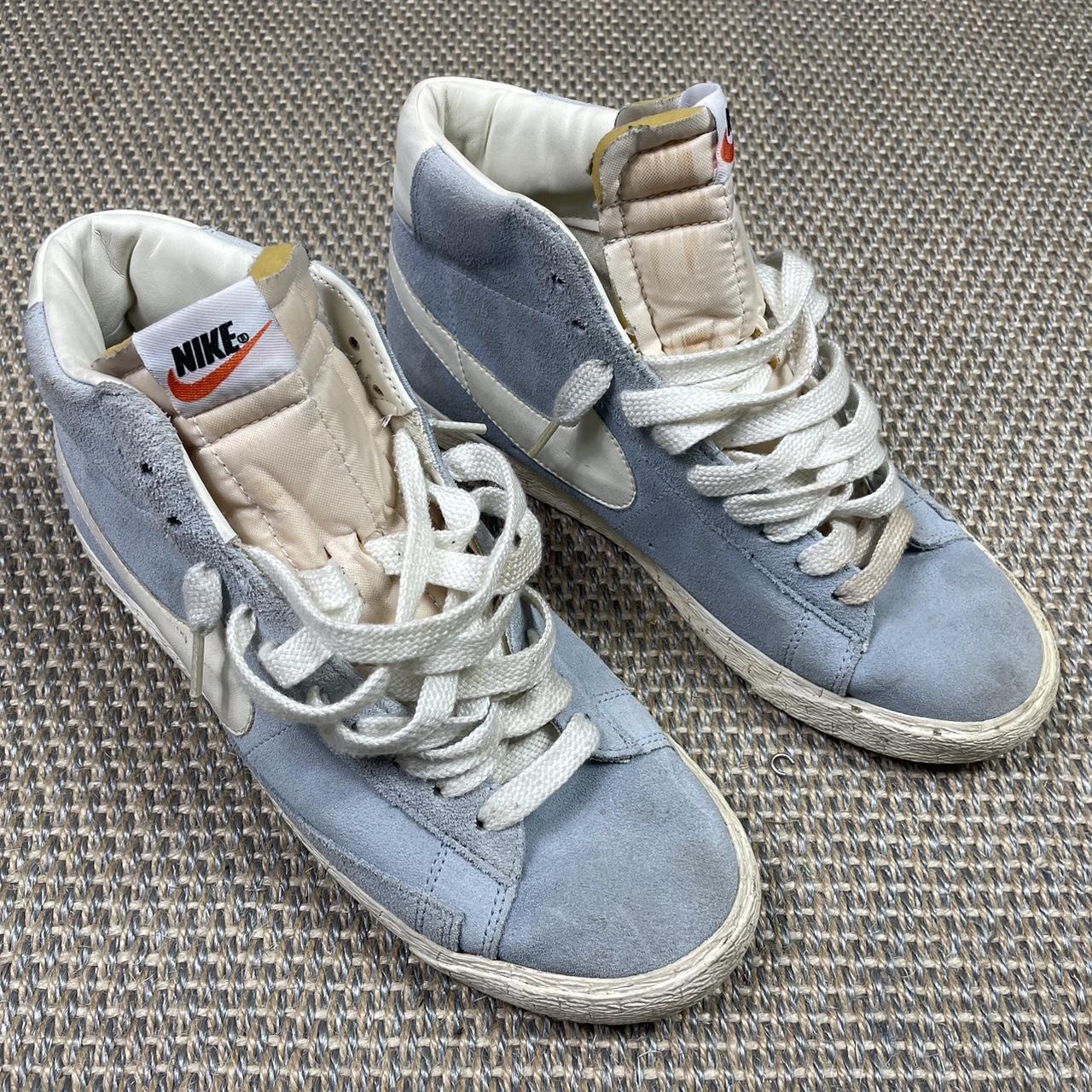 wear away blue nike blazers