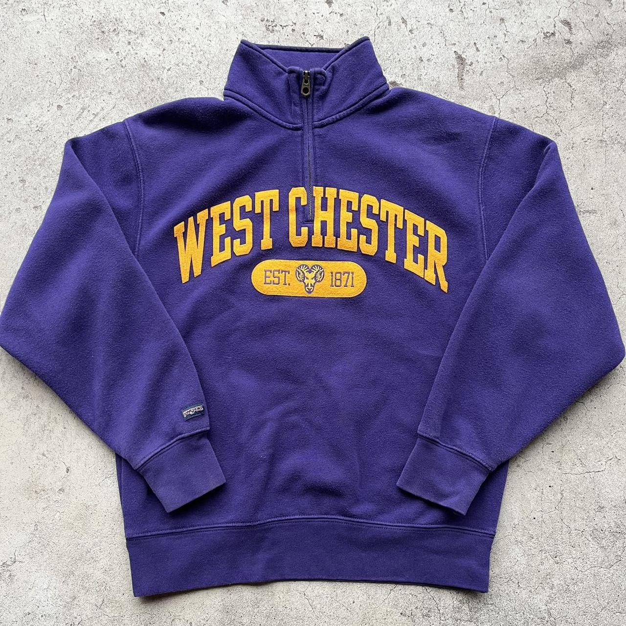 Vintage Jansport West Chester University half zip... - Depop