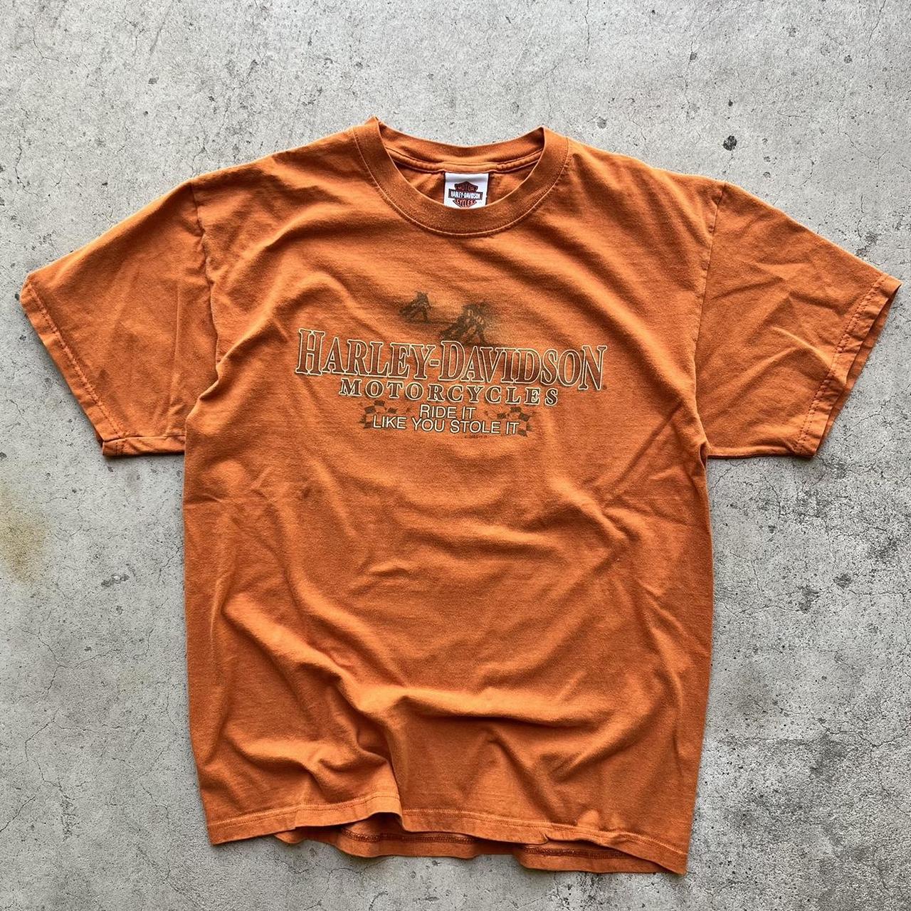 Vintage Harley Davidson graphic tee /back graphic... - Depop