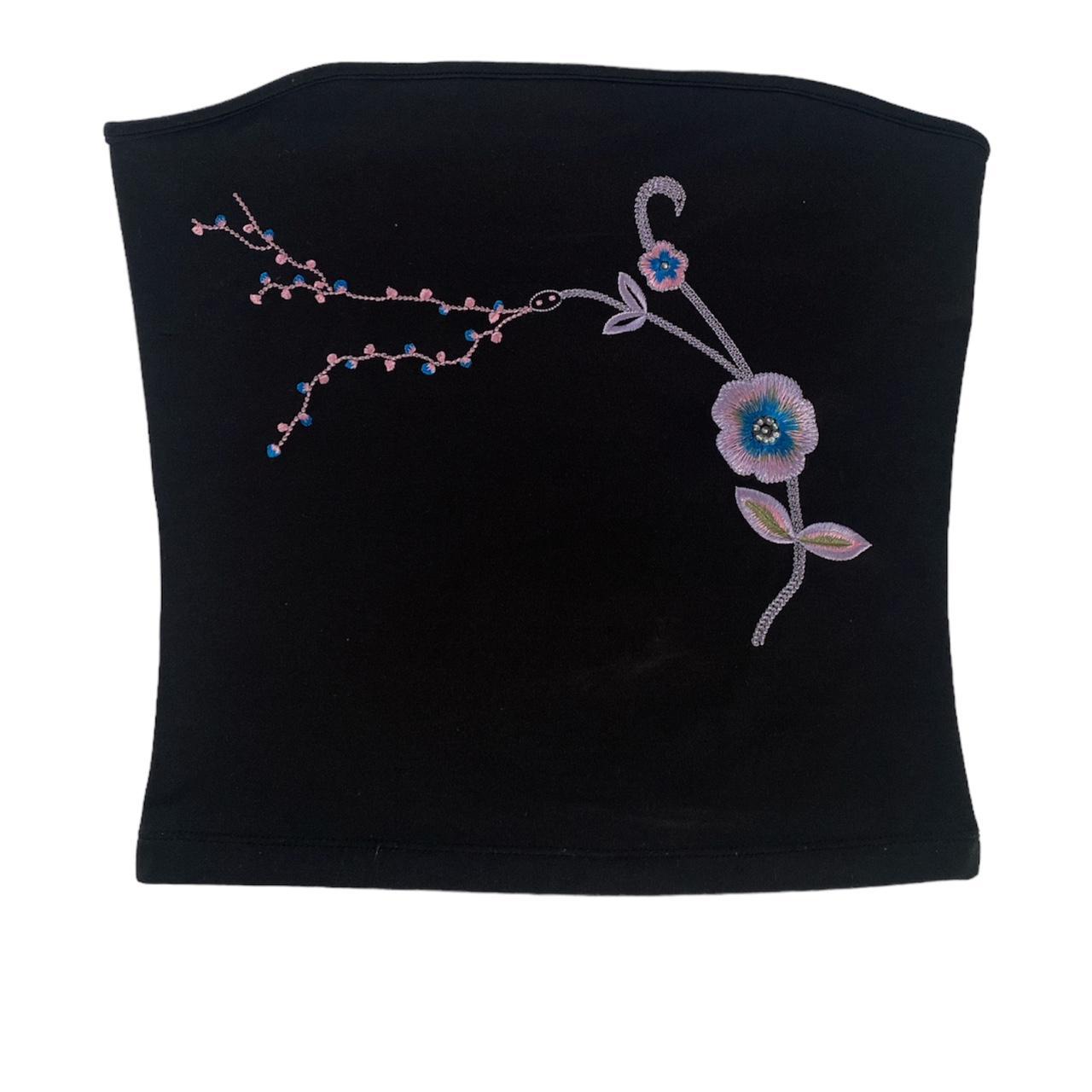 STUNNING EMBROIDERED BLACK LABEL EXPRESS TUBE TOP IN... Depop