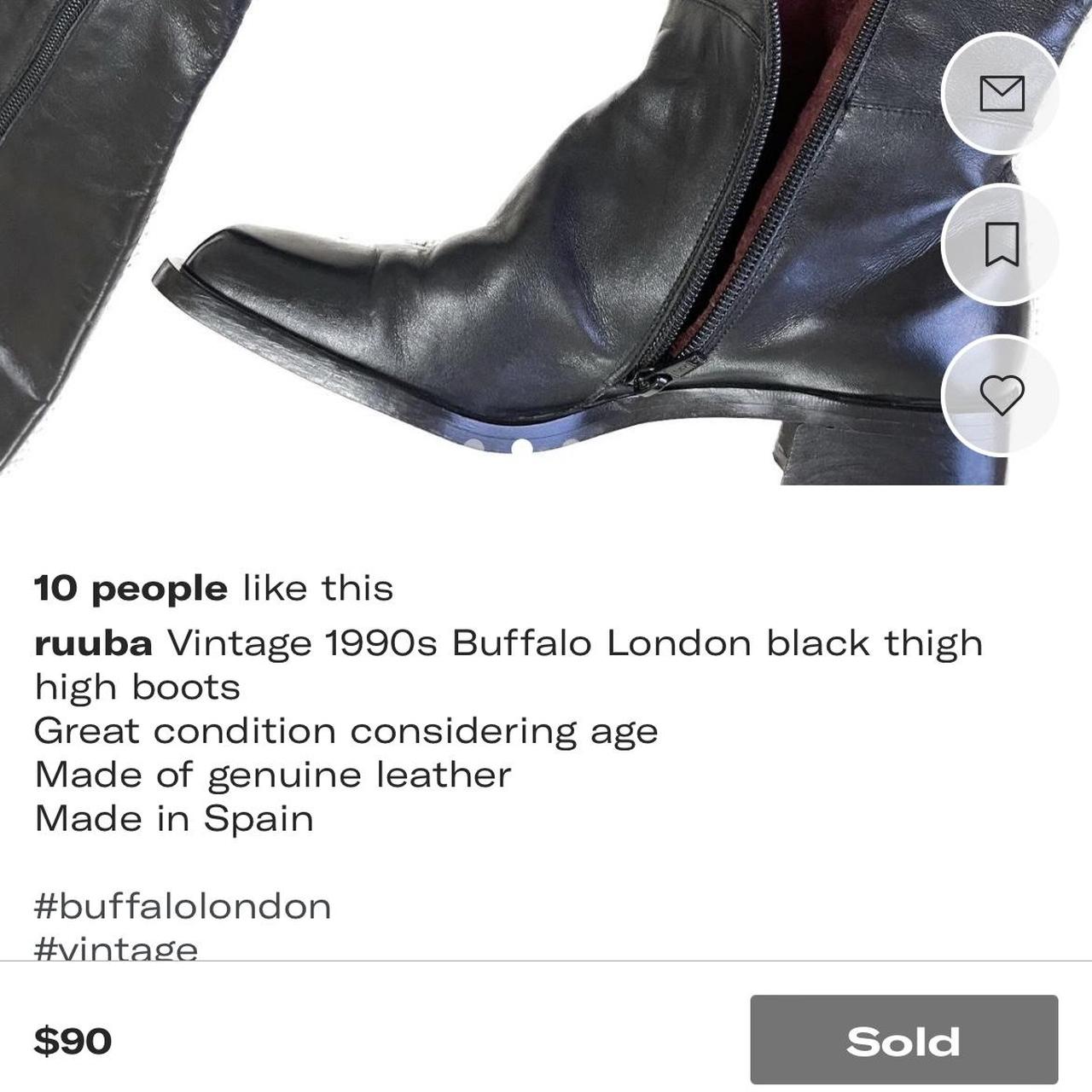 Buffalo London Women's Black and Burgundy Boots (4)