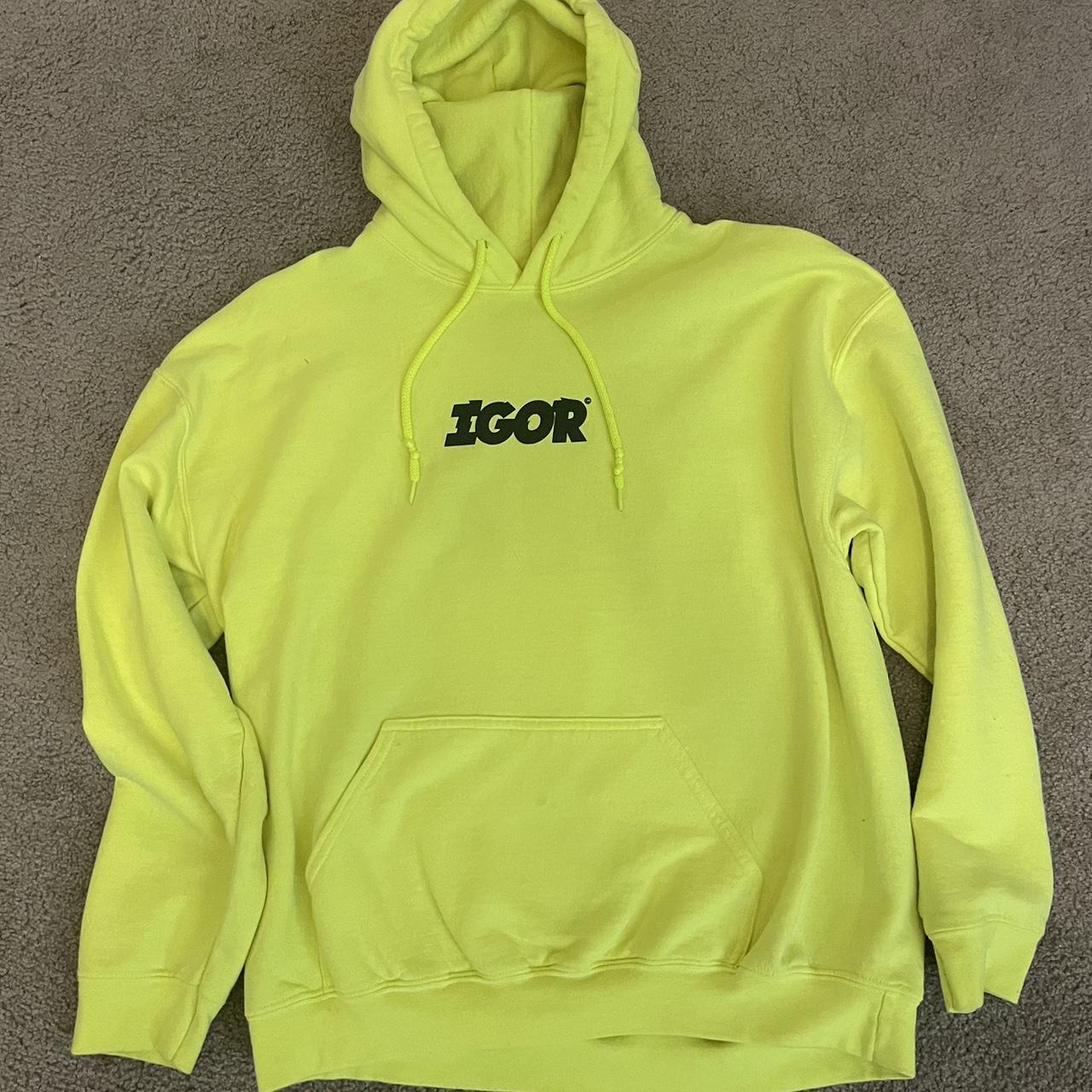 2019 Igor tour GOLF hoodie Highlighter yellow Size