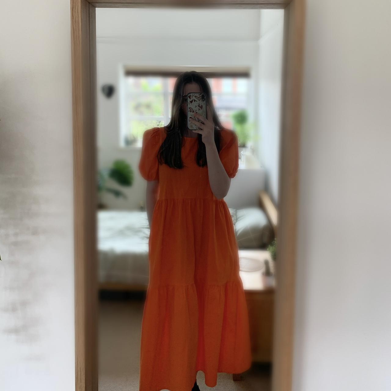 M and s orange dress best sale