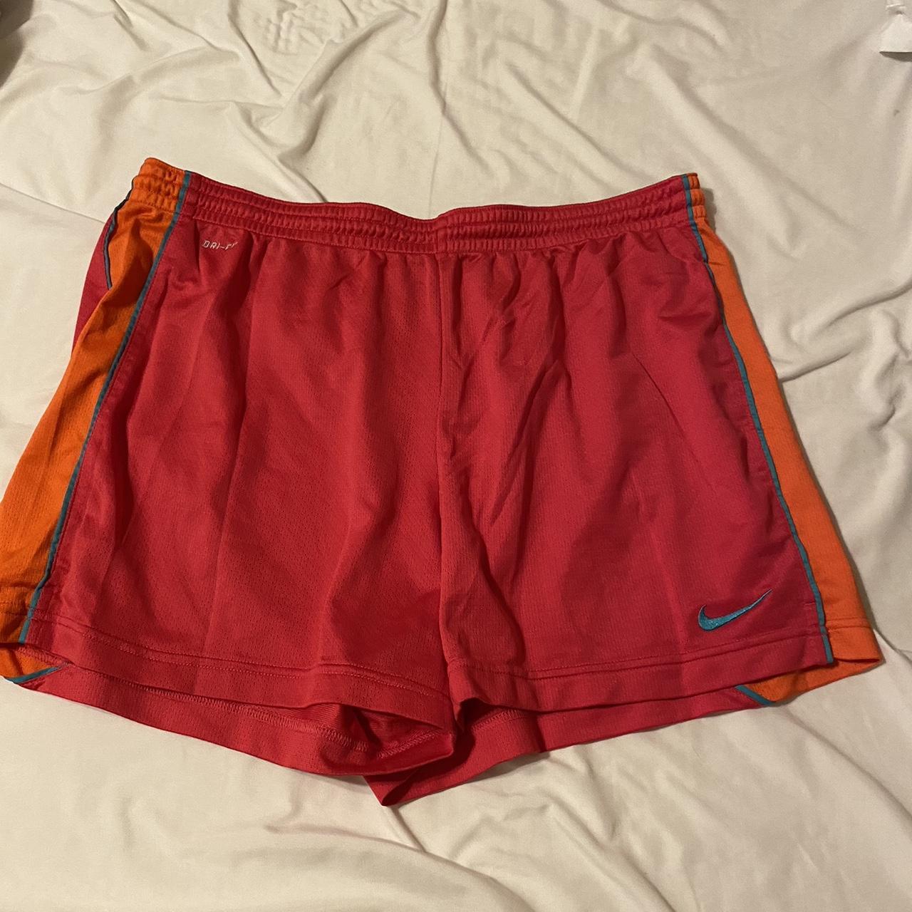 multicoloured nike shorts