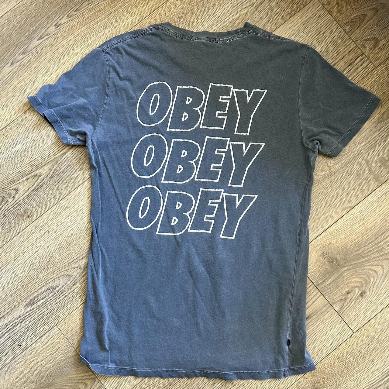 Obey grey t shirt Small Some crack on printing. Depop