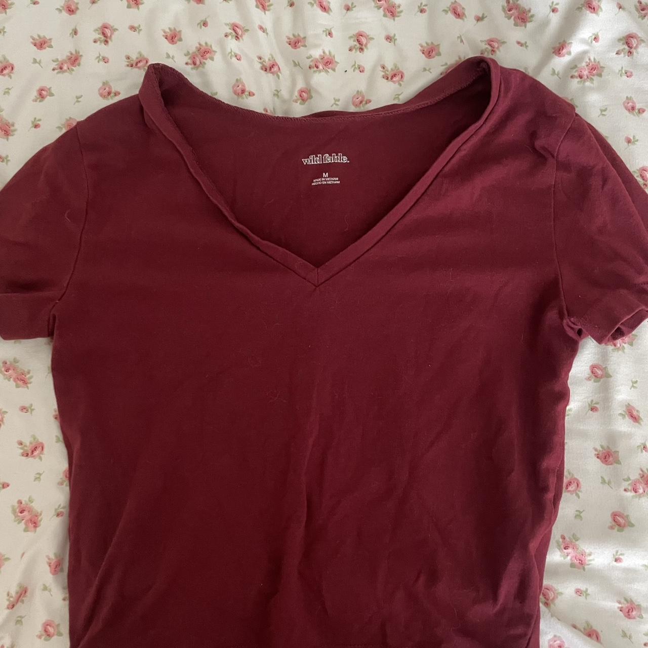 Burgundy Wild Fable V Neck Lightly Worn Depop