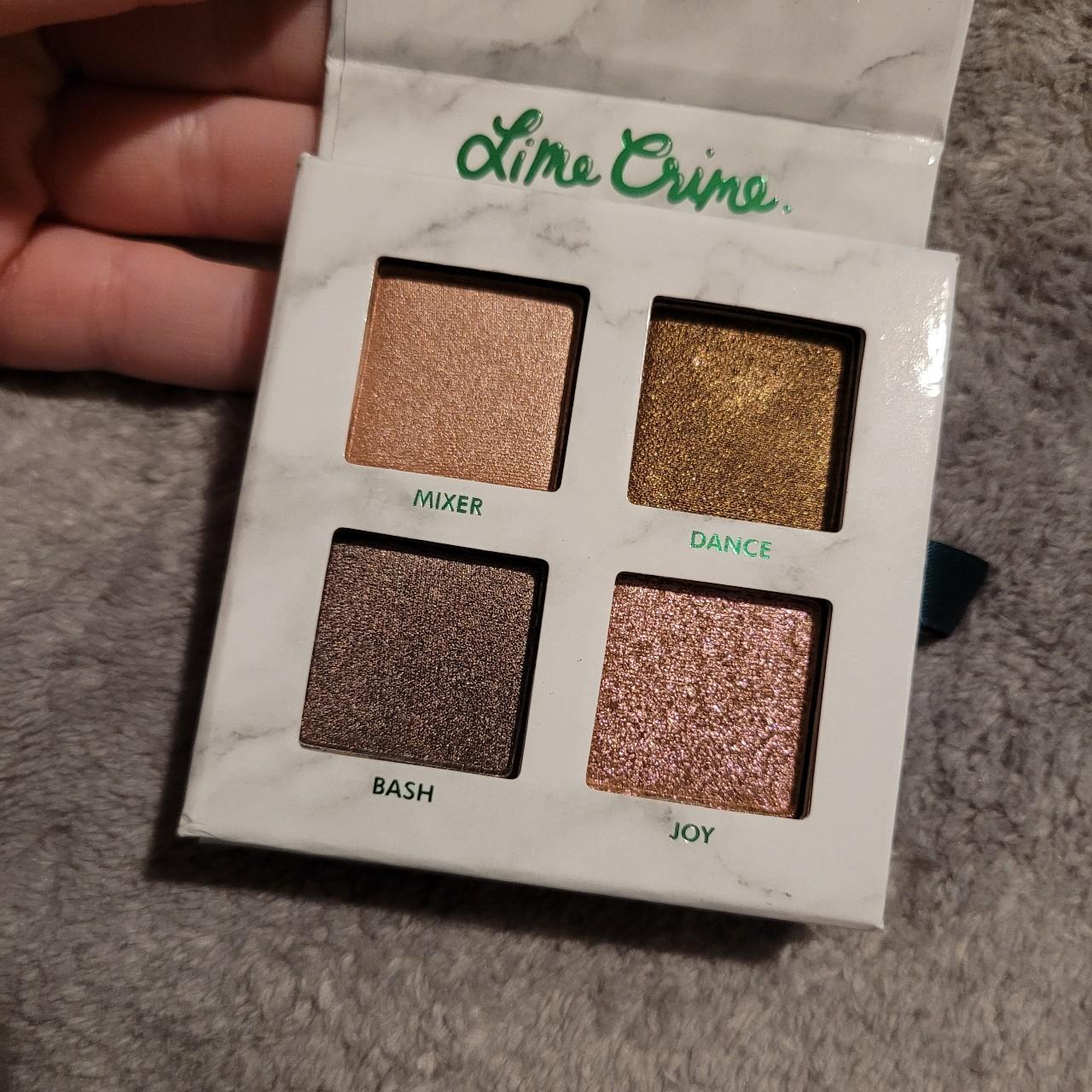 Lime Crime White and Green Makeup (2)