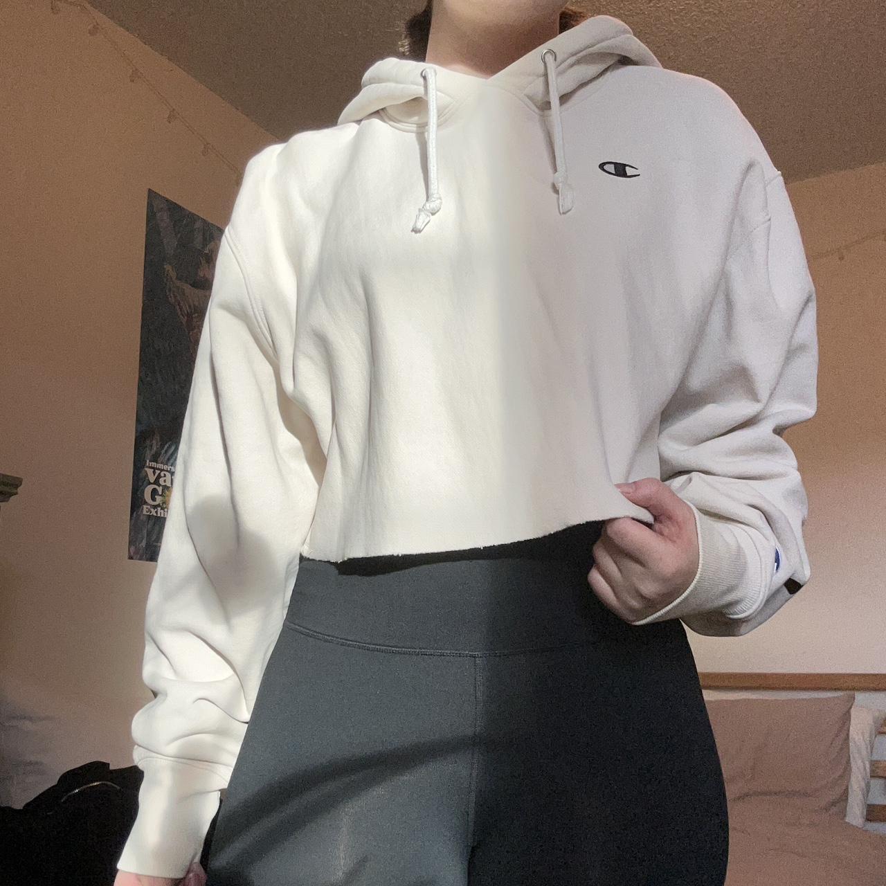 Champion cropped fashion hoodie white